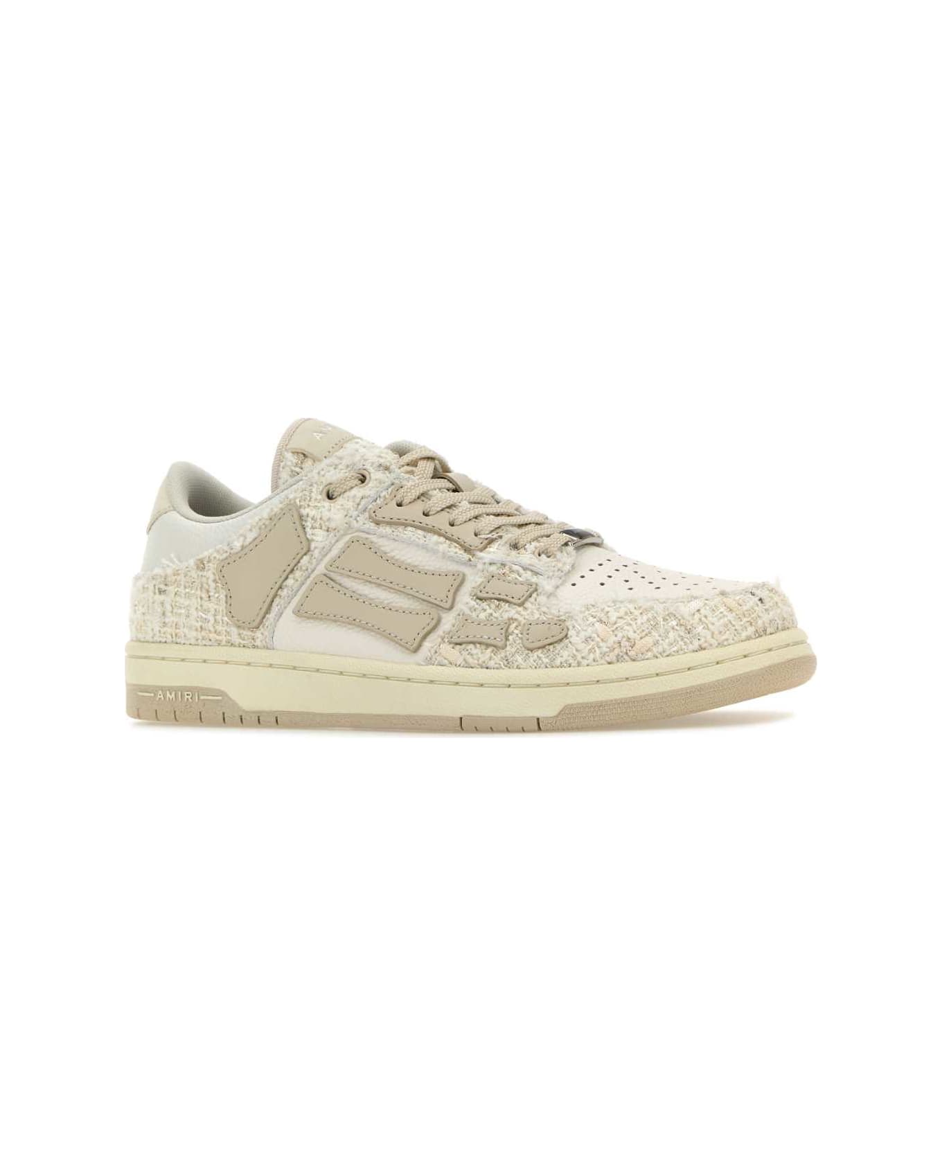 AMIRI Multicolor Leather And Fabric Skel Sneakers - ALABASTER