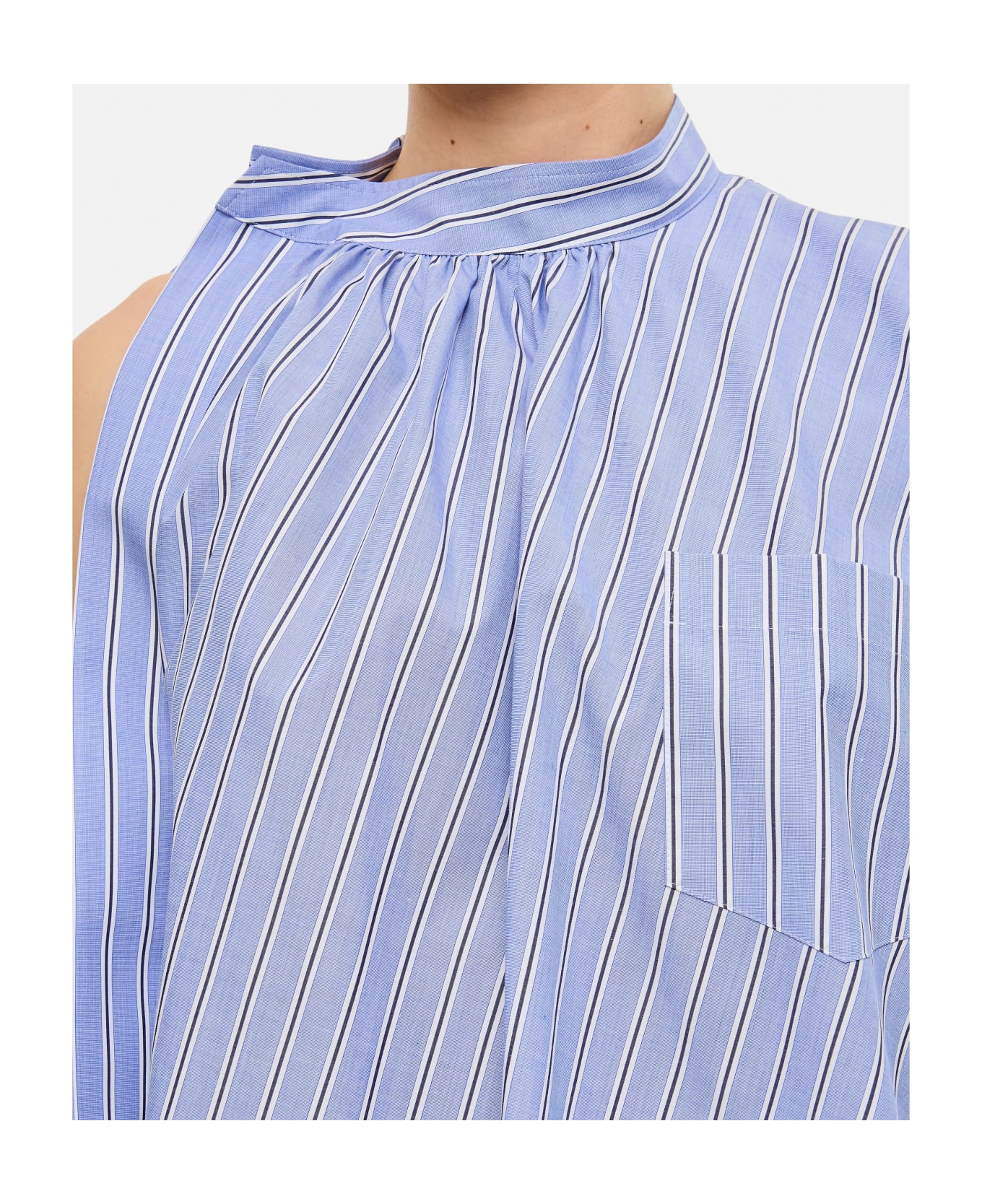 Sacai Cotton Poplin Shirt - Clear Blue ブラウス