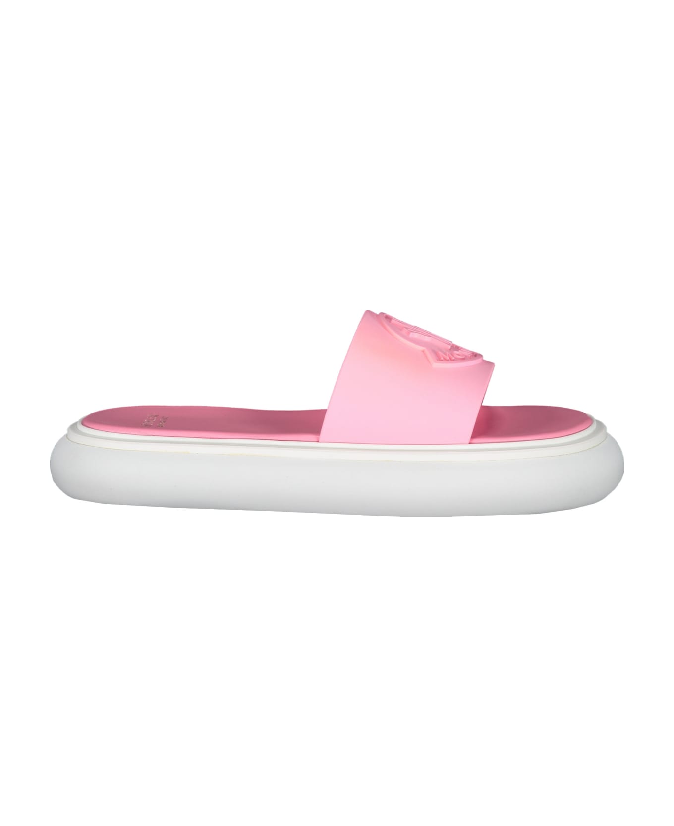 Moncler Rubber Slides - Pink