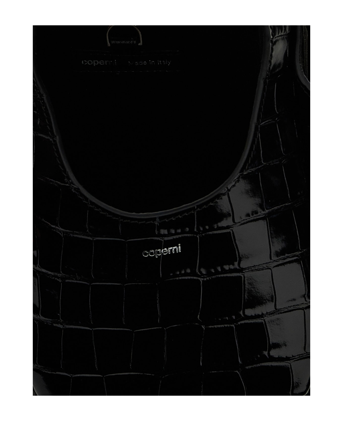 Coperni 'croco Mini Bucket Swipe' Handbag - Black
