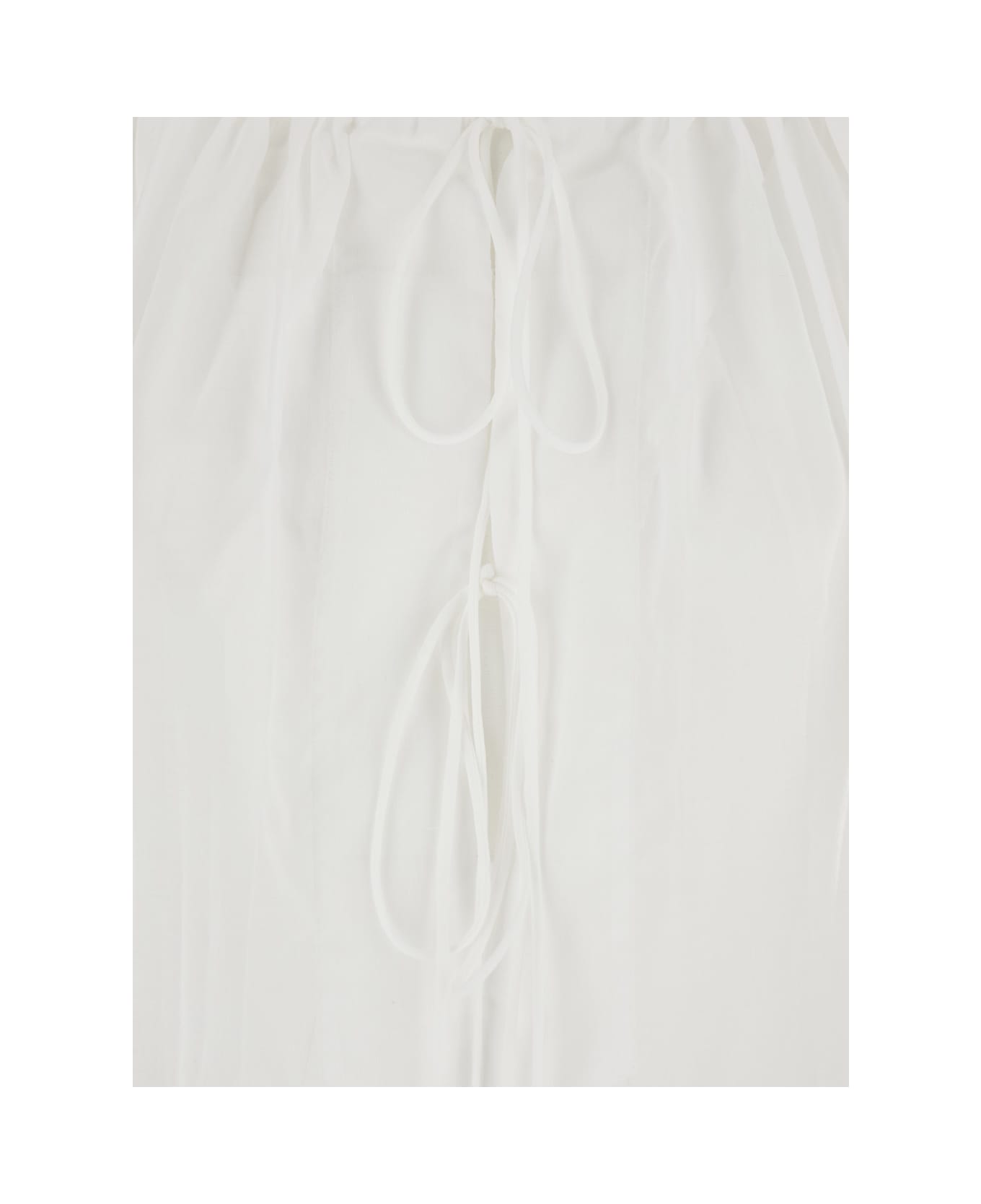The Andamane 
wilma
 White Top With Long Balloon Sleeves In Cotton Woman - White