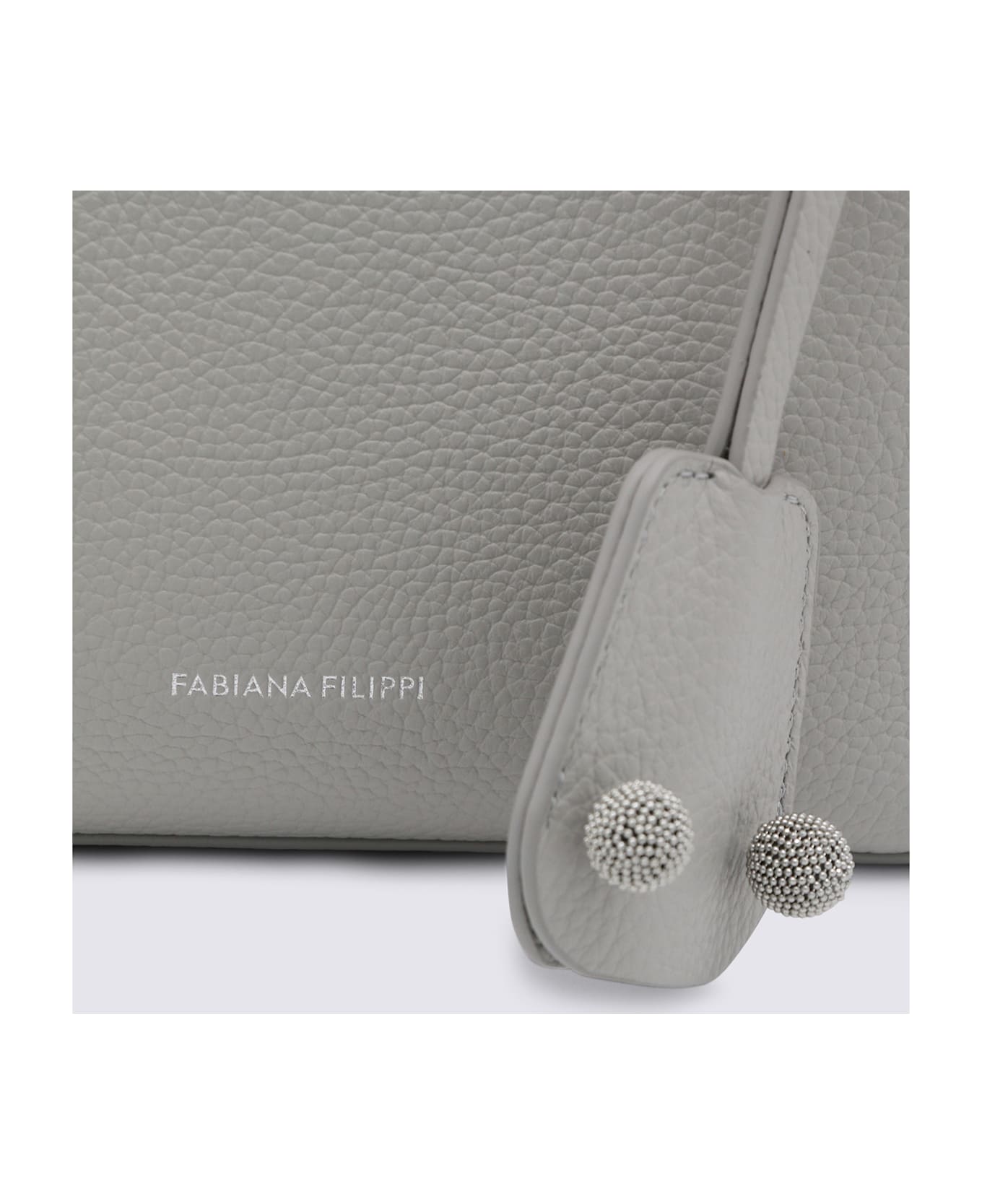 Fabiana Filippi Grey Leather Top Handle Bag - Grey