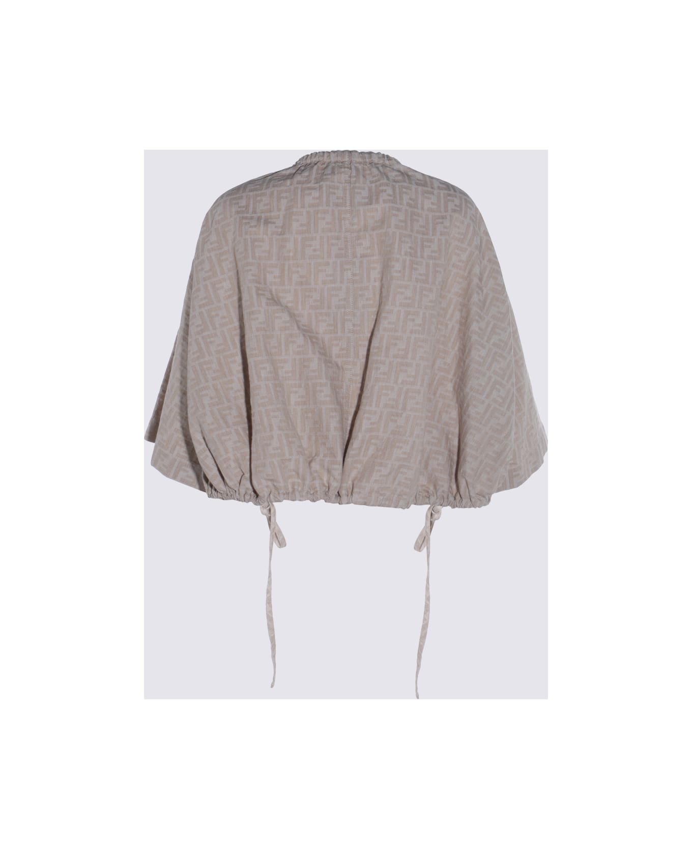 Fendi Beige Cotton Casual Jacket - RAFFIA
