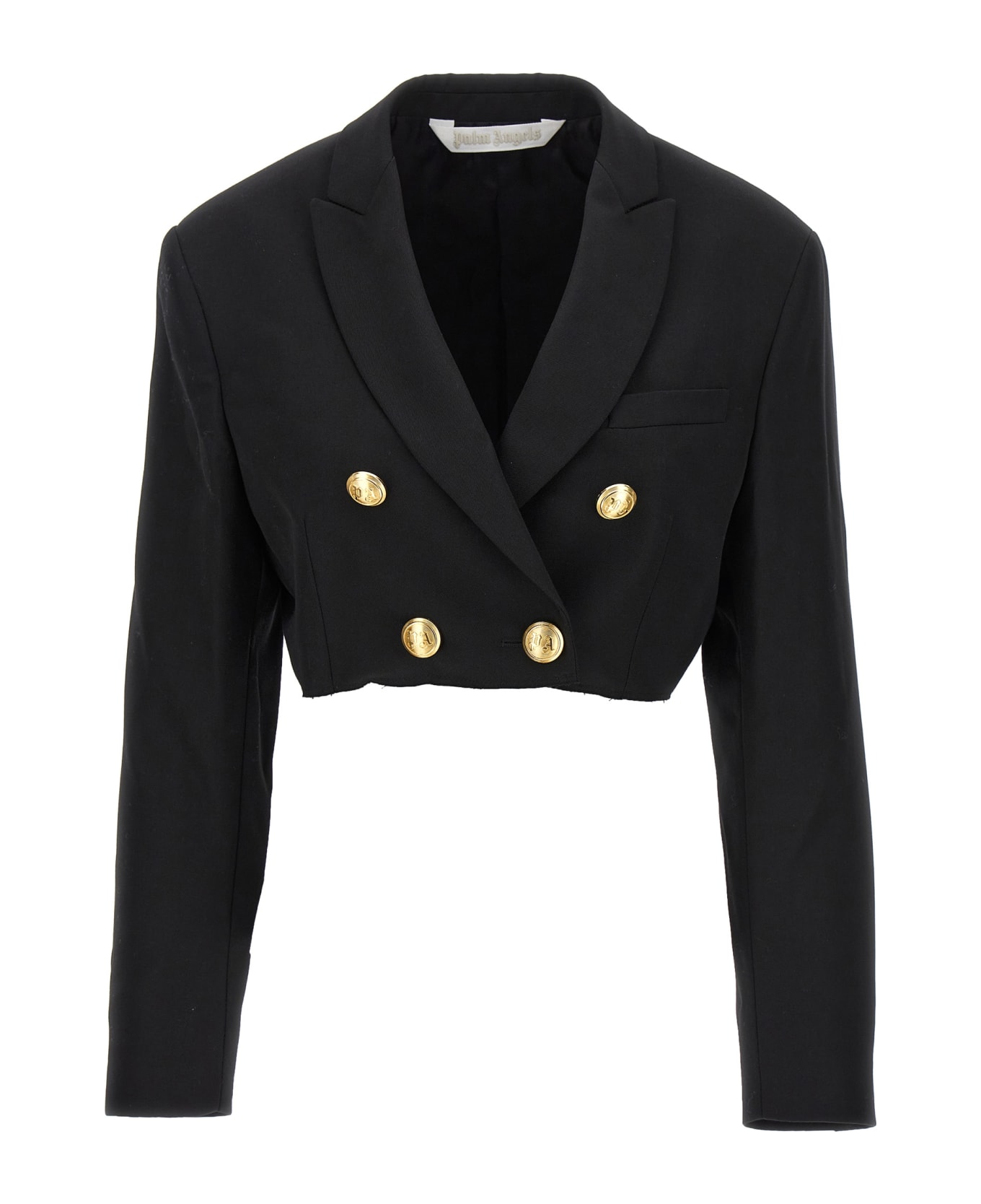 Palm Angels Cropped Blazer - Black  
