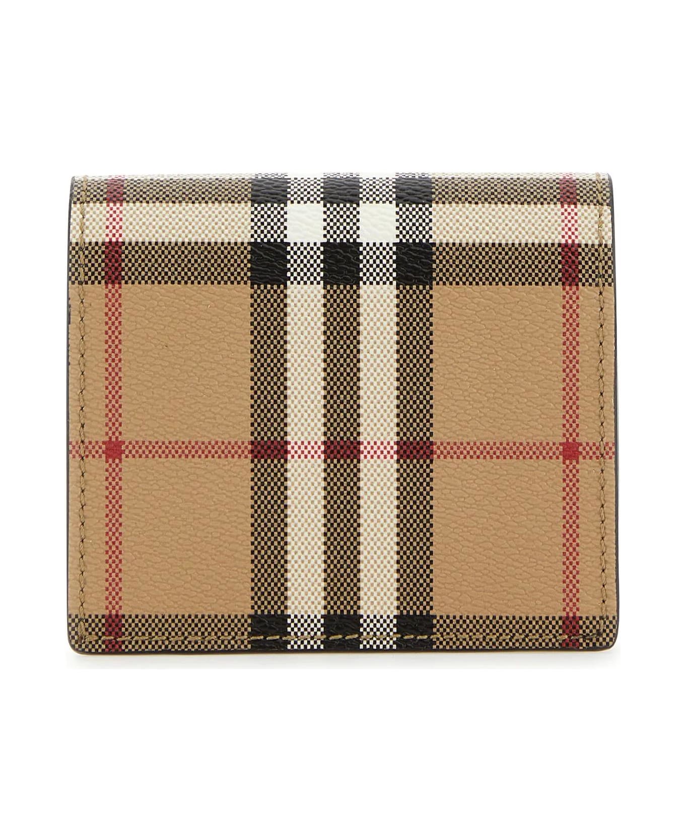 Burberry Printed Canvas Small Wallet - Beige