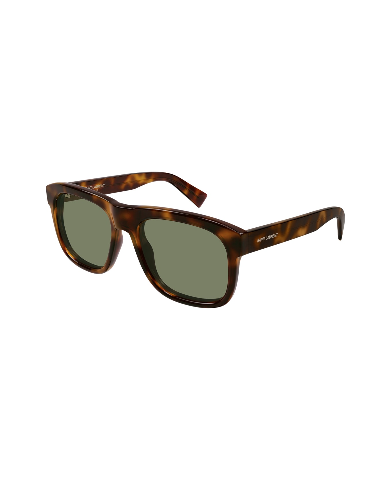 Saint Laurent Eyewear Saint Laurent Sl 558 Sl Logo 011 Havana Green Sunglasses - Marrone
