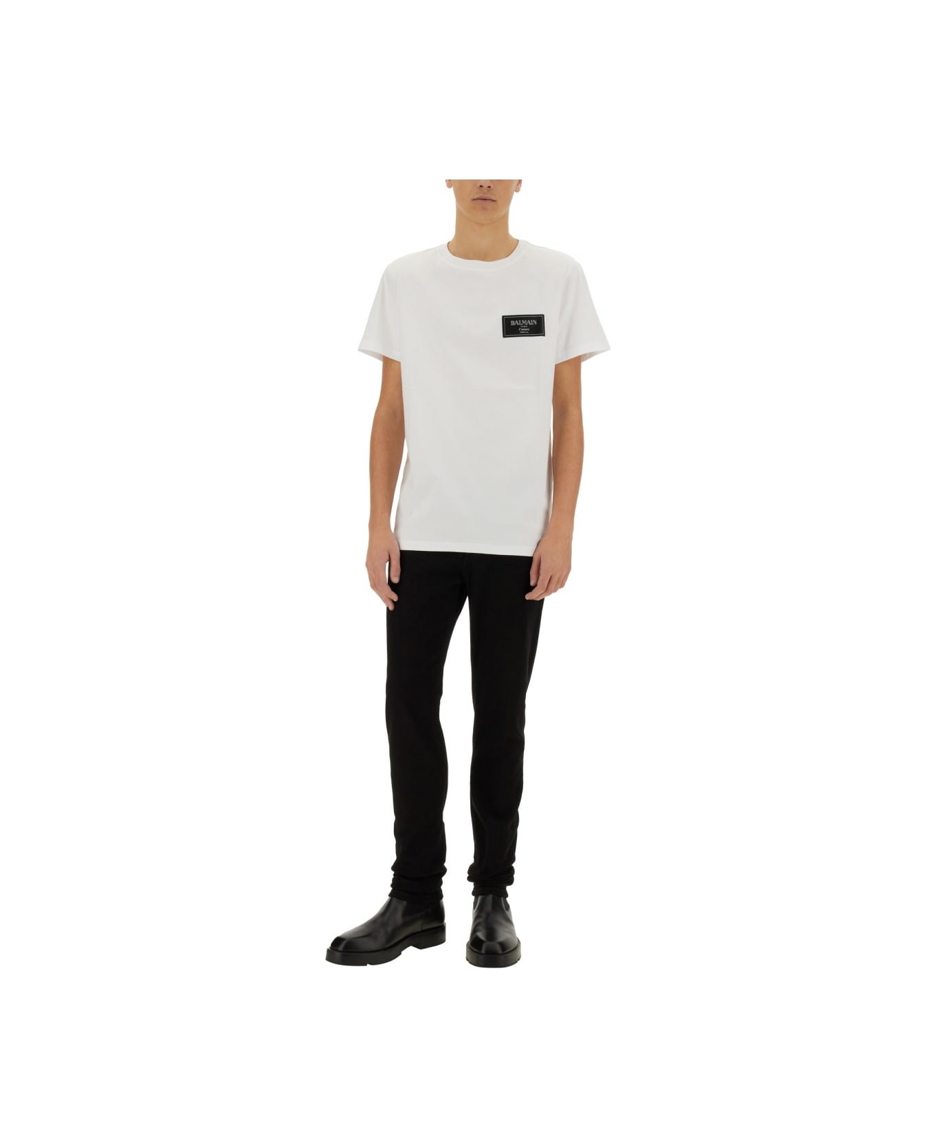 Balmain T-shirt With Logo - WHITE