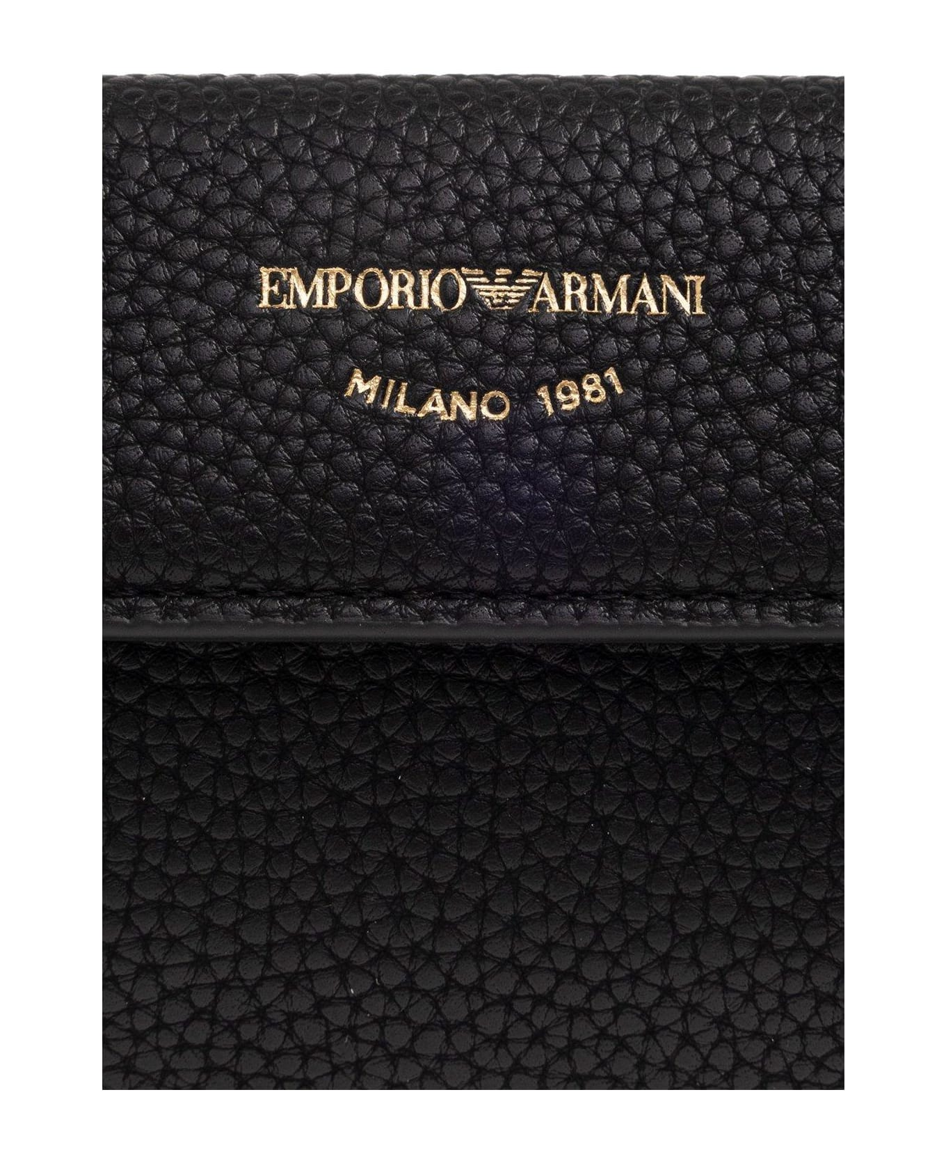 Emporio Armani Wallet With Logo - BLACK 財布