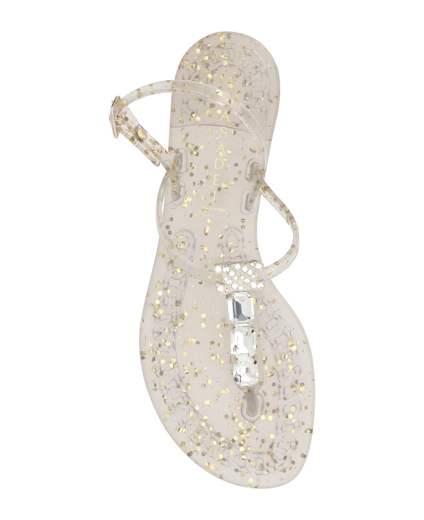 Casadei Swarovski Jelly Sandals
