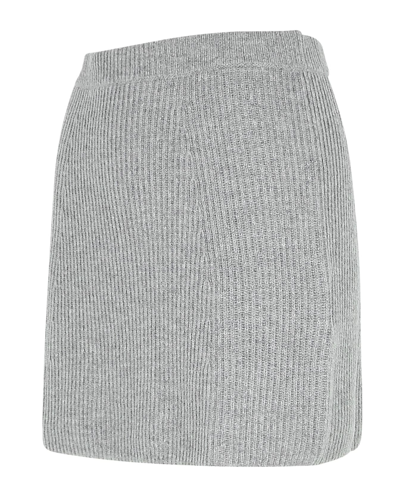 SportMax 'teiera' Skirt In Grey Cashmere Blend - Grey