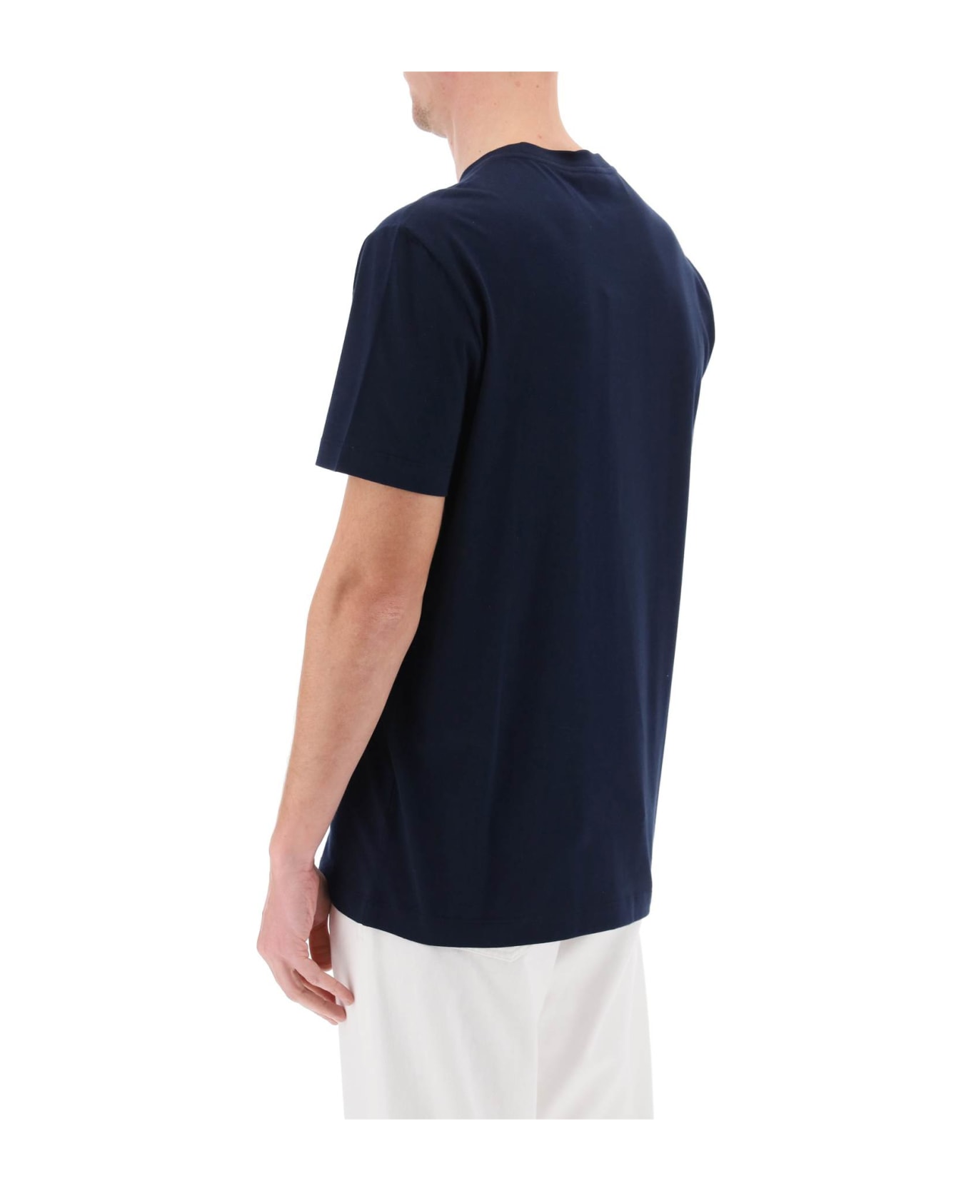 Versace Printed Cotton T-shirt - Blue