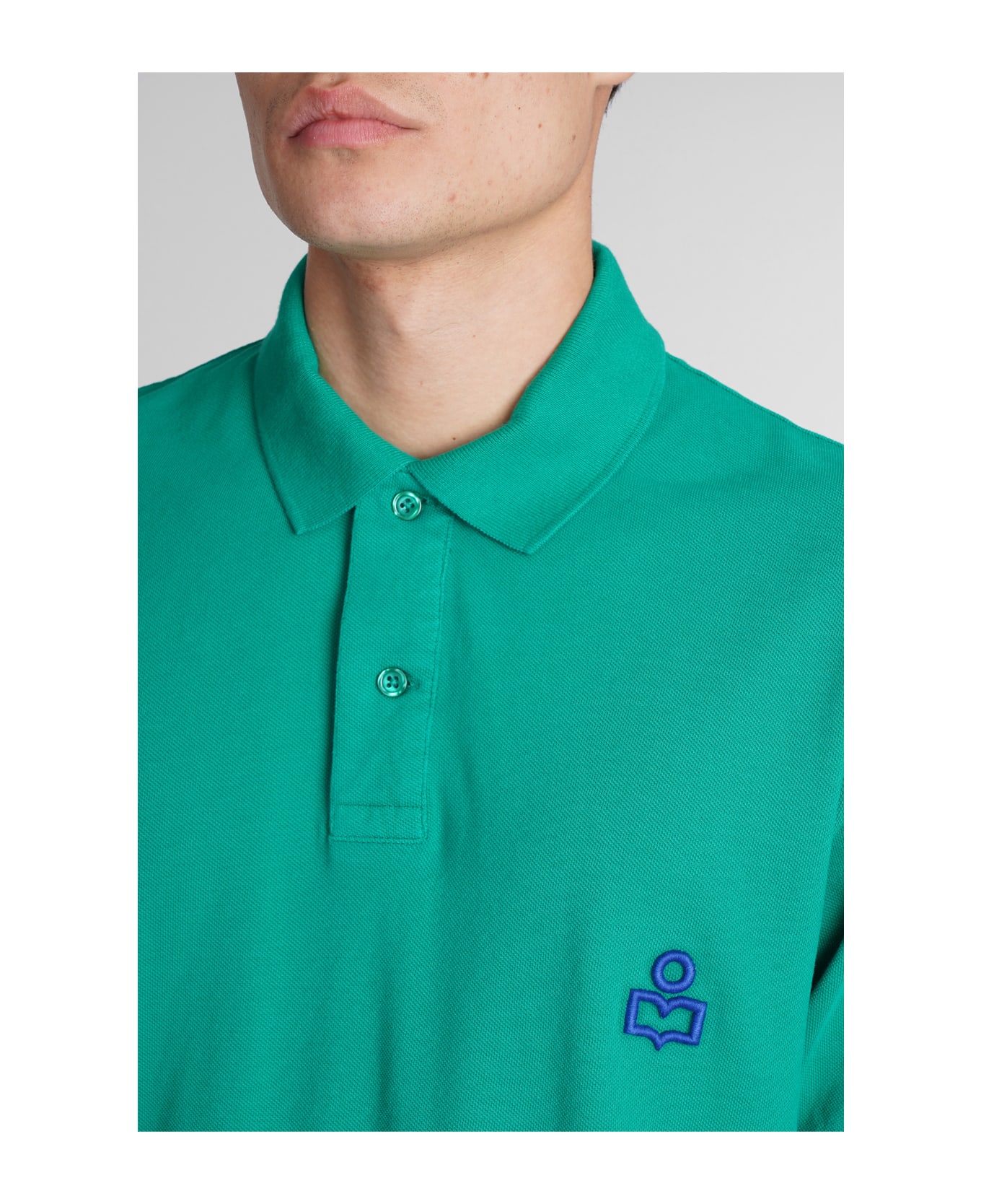 Isabel Marant Afko Logo Embroidered Polo Shirt - Ed Emerald シャツ