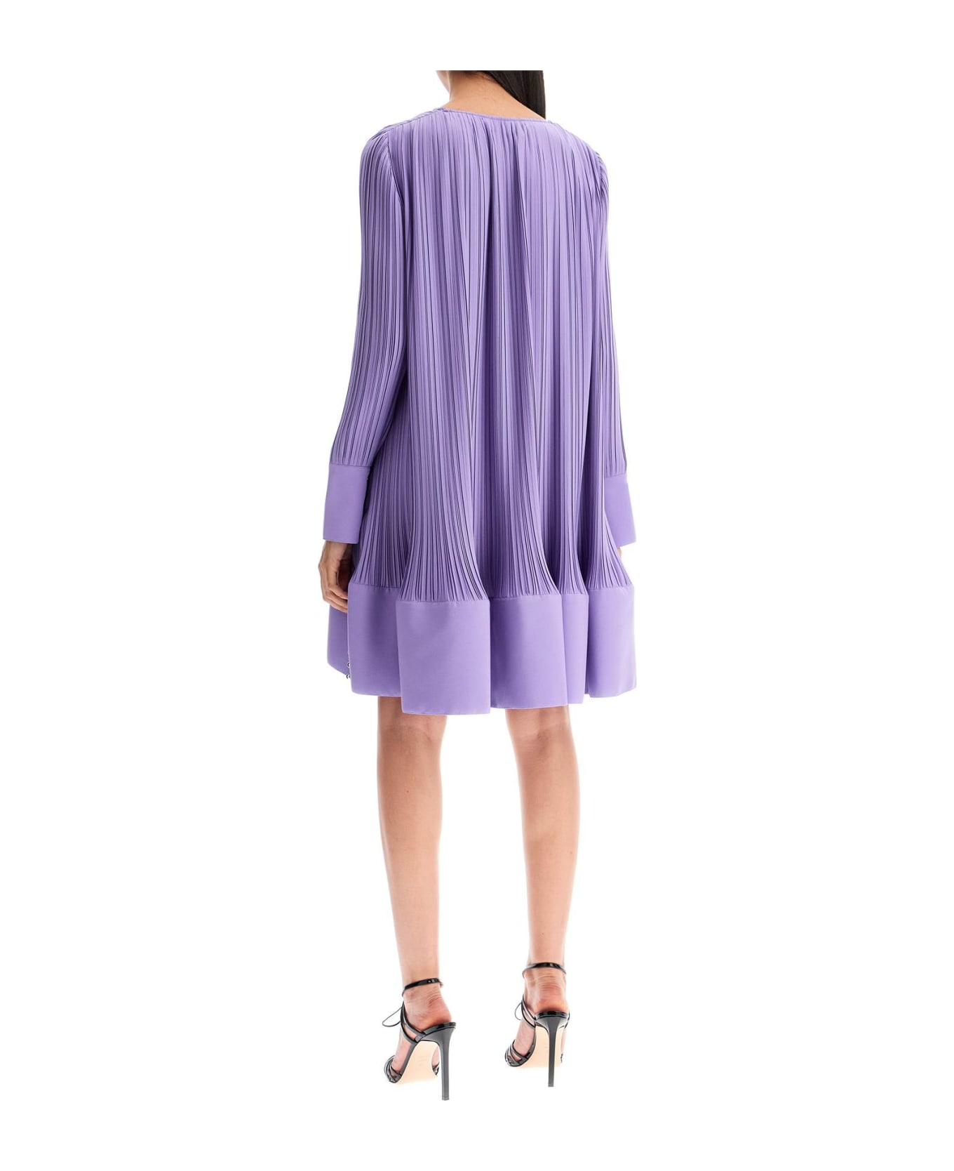 Lanvin 
plissè
 Navy Polyester Dress - LAVANDE (Purple)