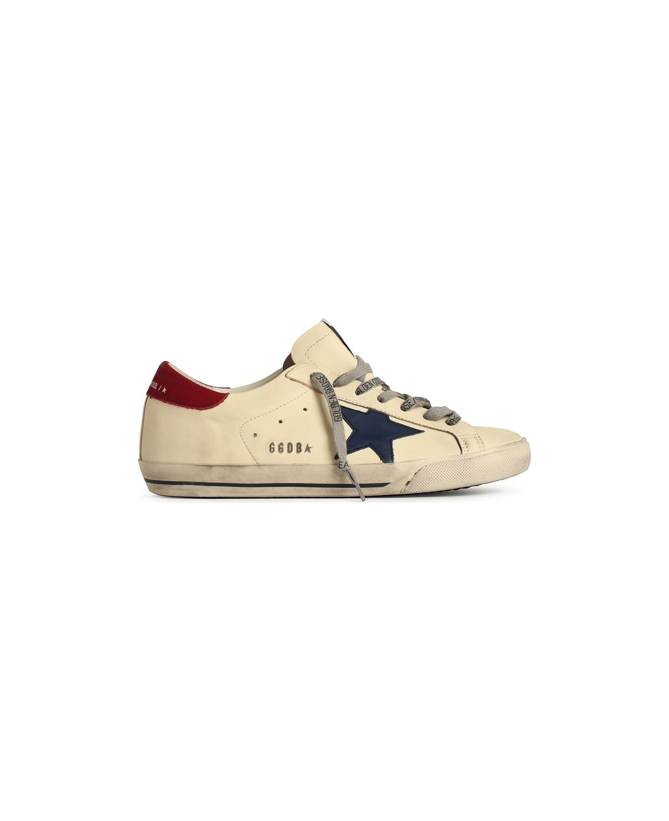 Golden Goose White Leather Snekaer - White