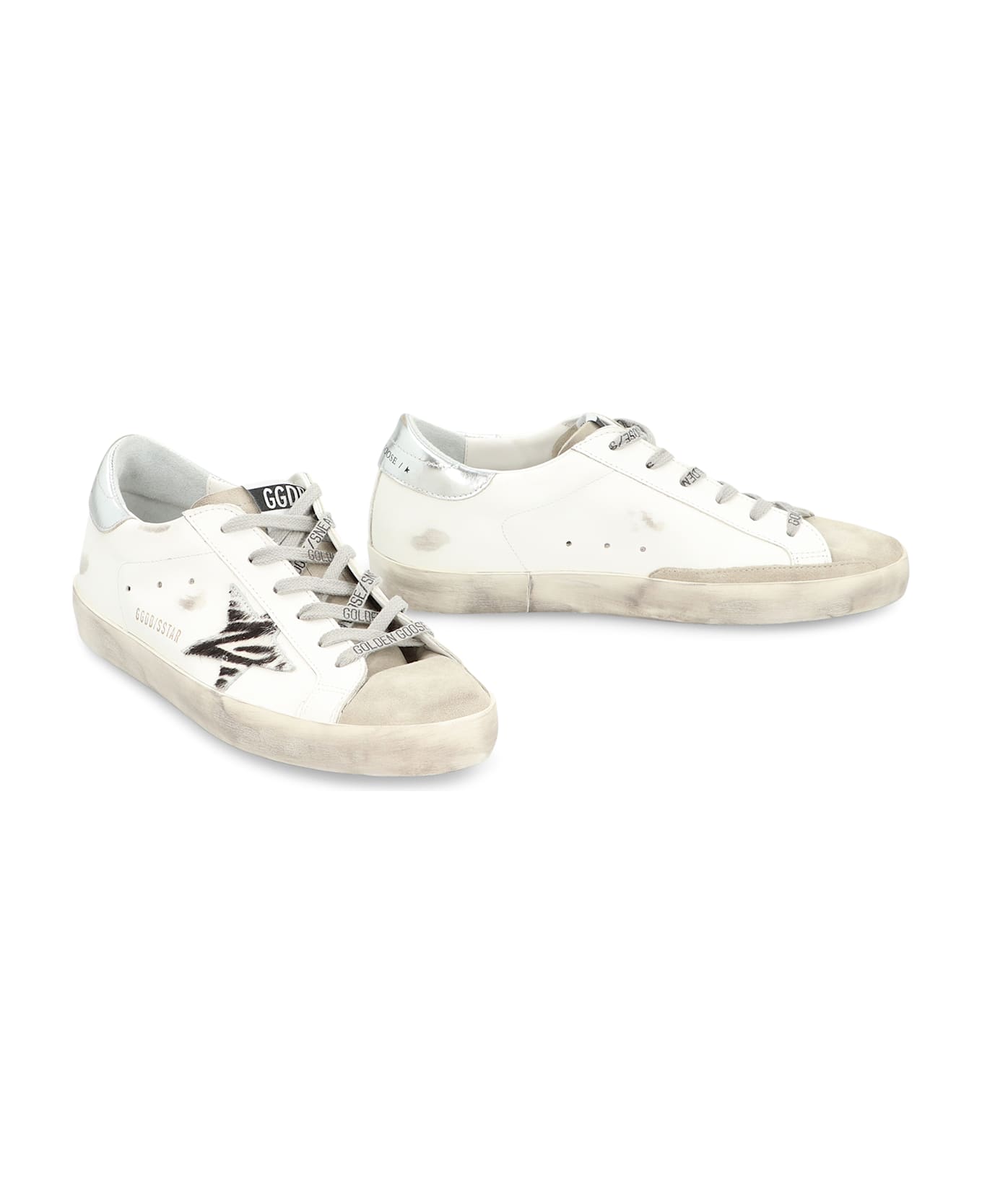 Golden Goose Super-star Low-top Sneakers - Silver