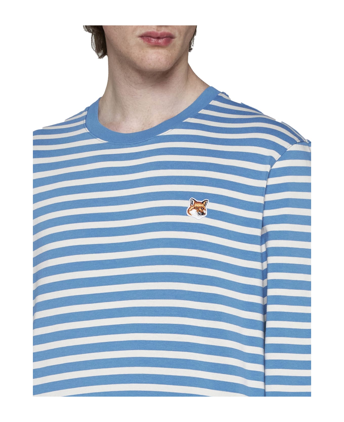 Maison Kitsuné T-Shirt - Drifter blue stripes