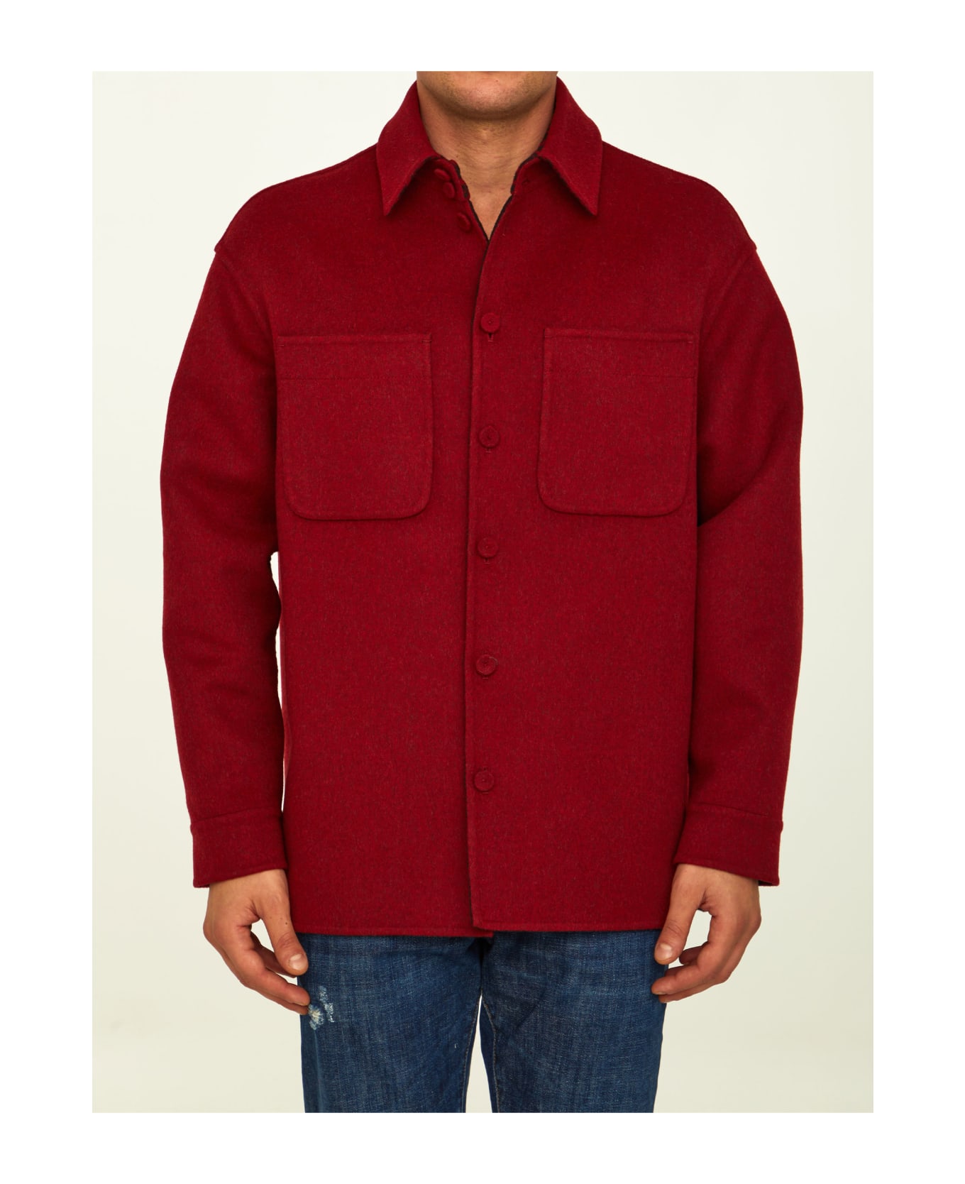 Fendi Red Wool Reversible Jacket - RED