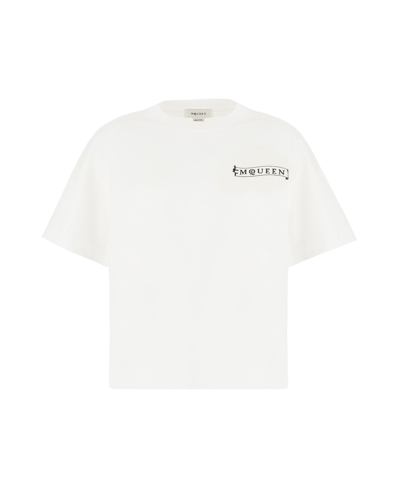 Alexander McQueen White Cotton T-shirt - WHITE