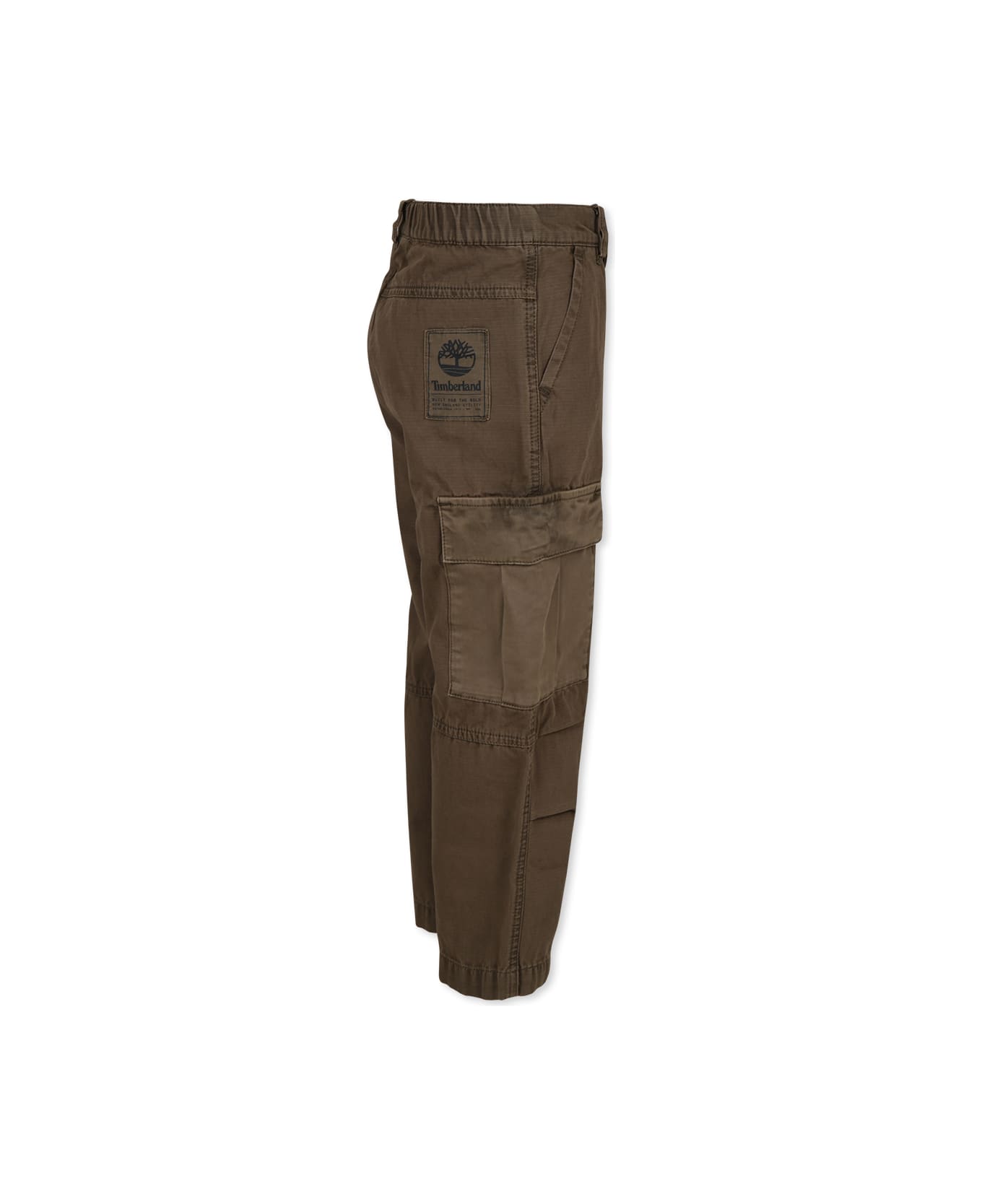 Timberland Green Trousers For Boy With Logo - Green
