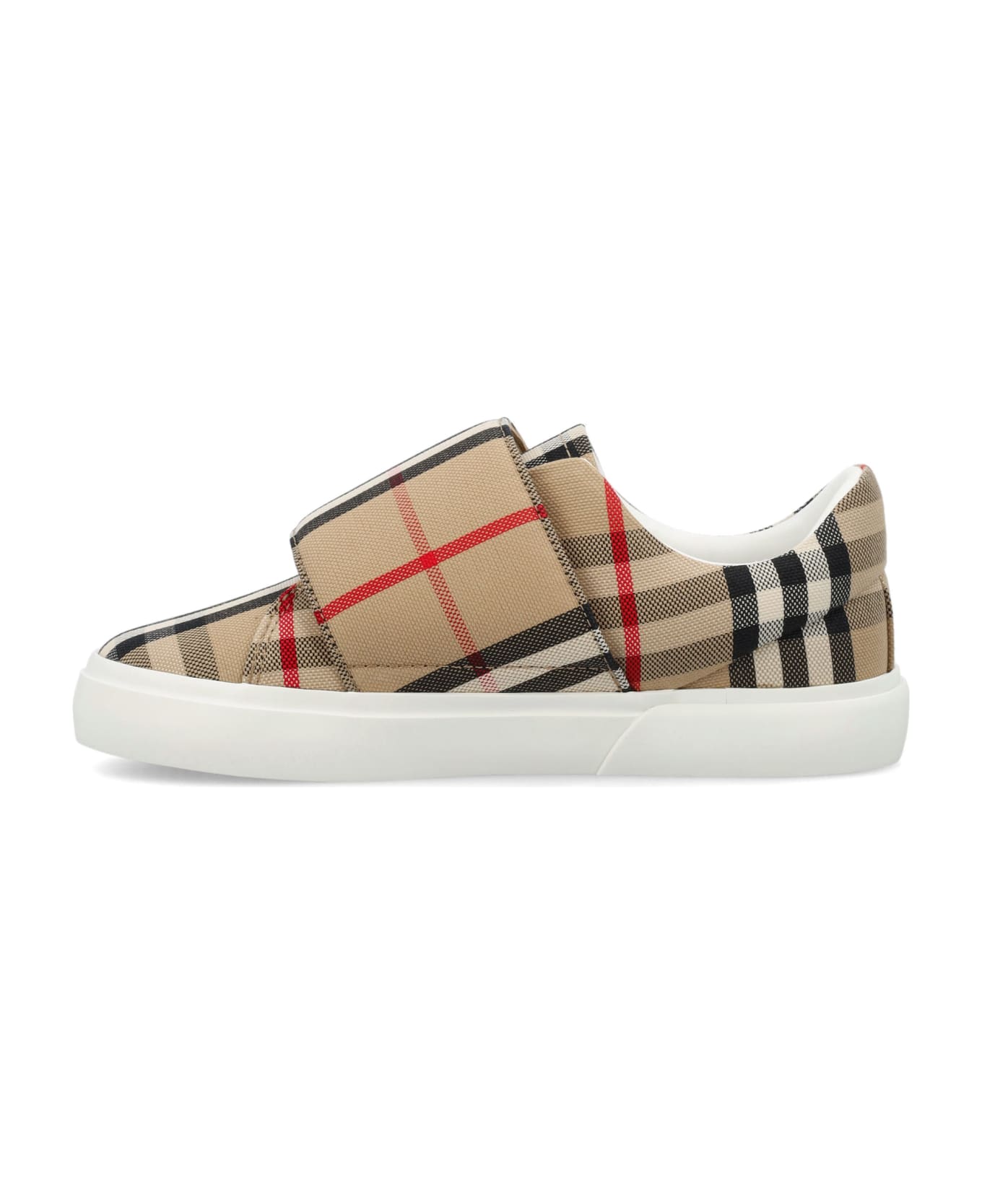 Burberry Check Cotton Sneakers - BEIGE