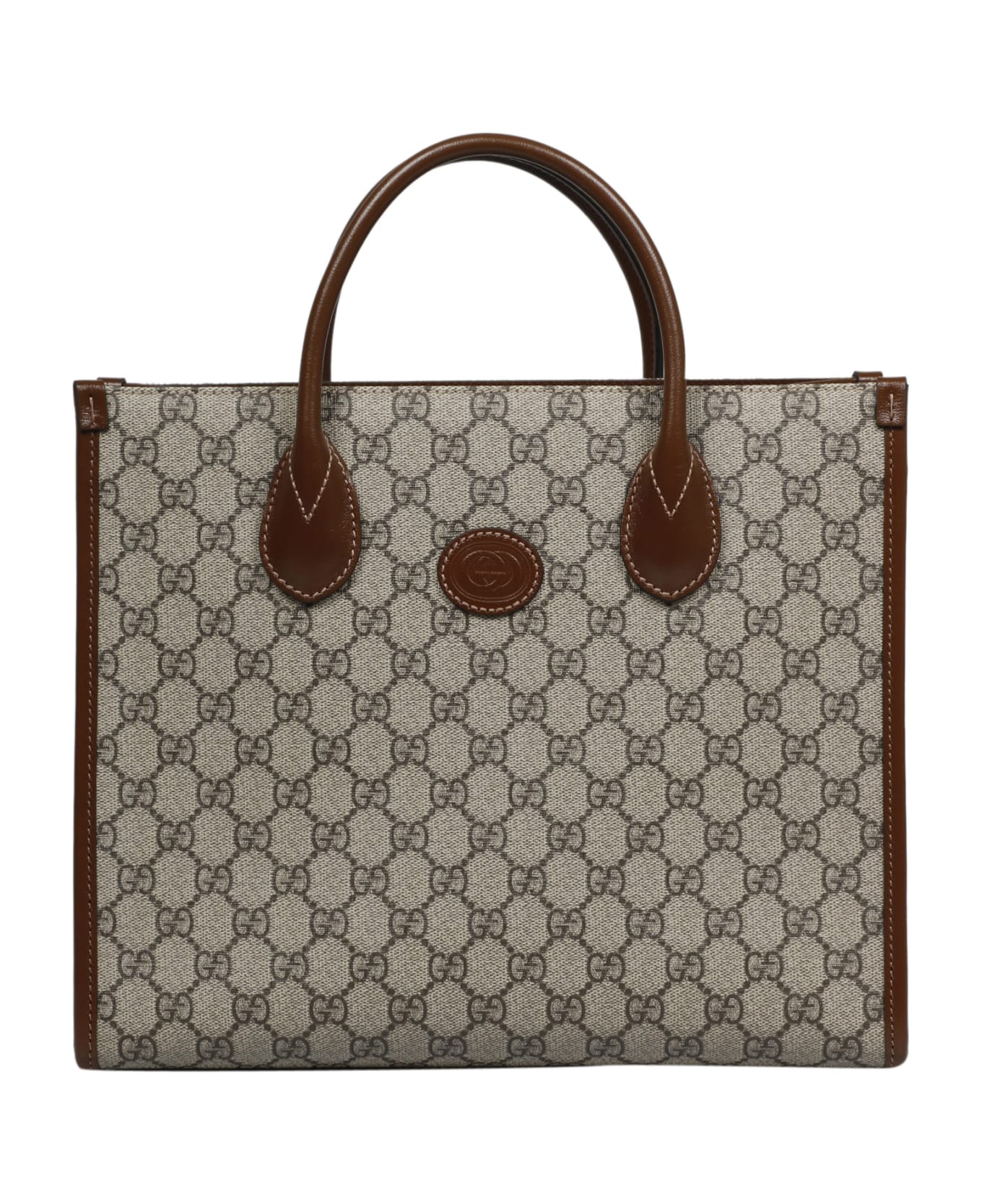 Gucci Small 'gg' Shopping Bag - Brown