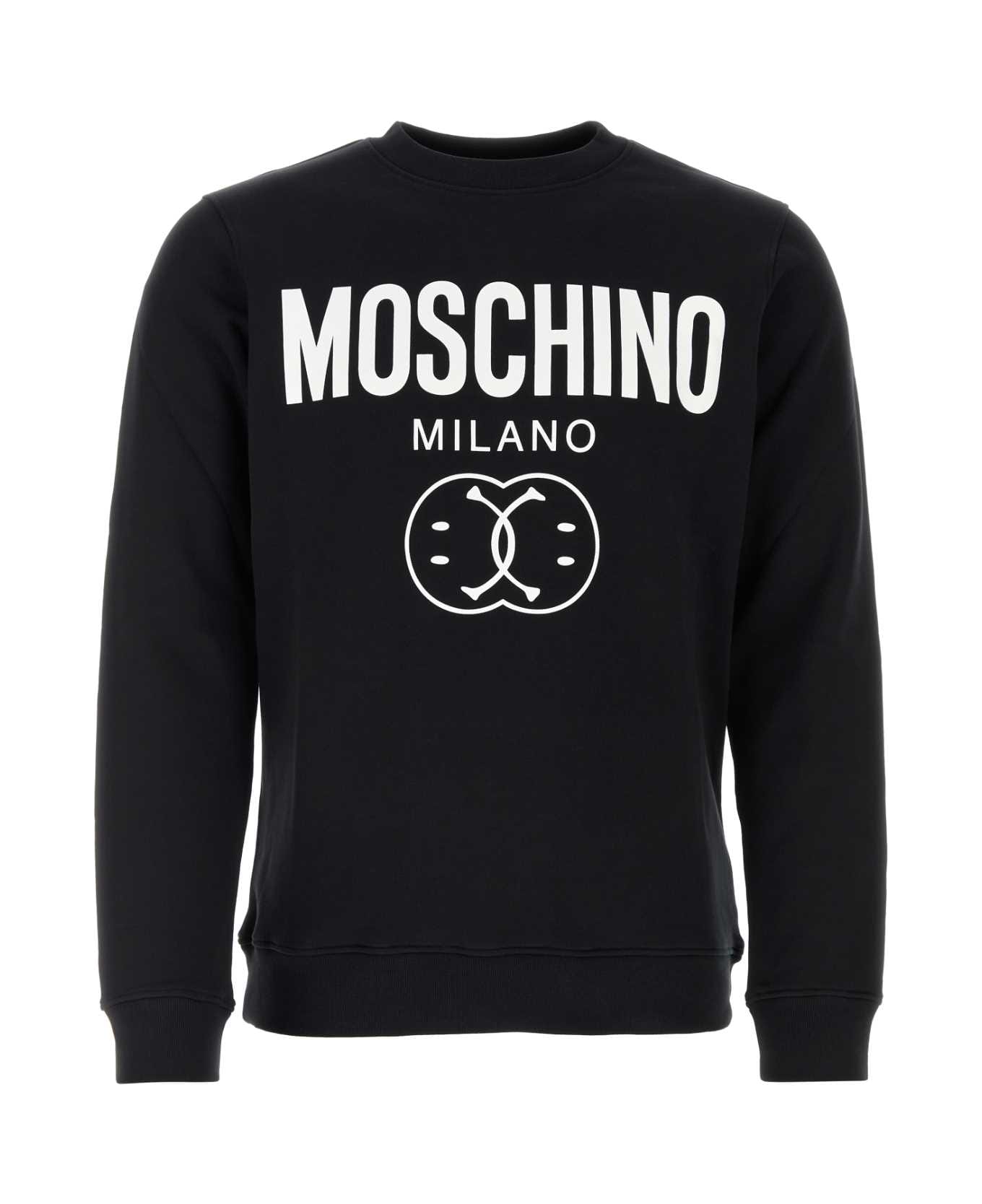 Moschino Black Cotton Moschino X Smileyâ® Sweatshirt - 1555 フリース