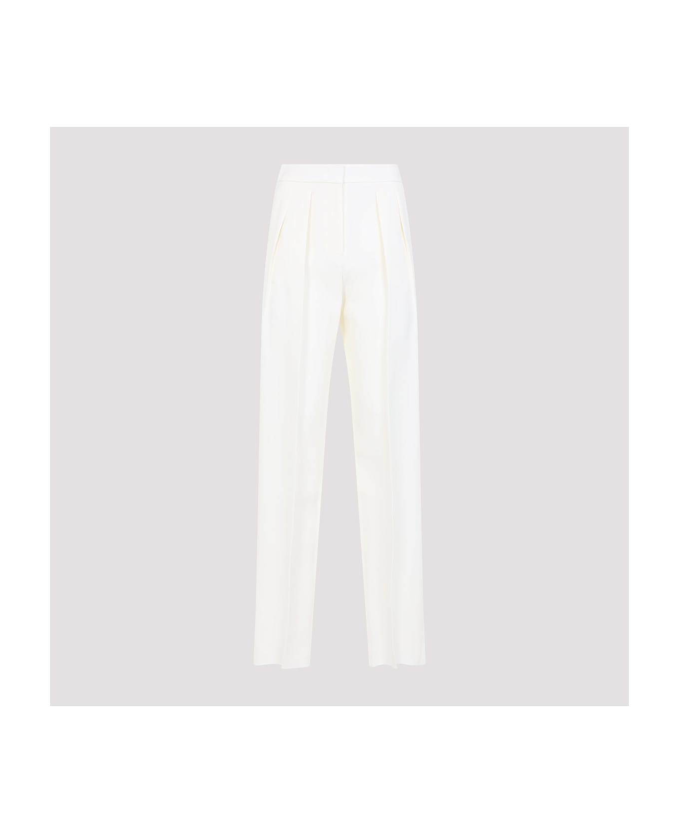 Giorgio Armani Silk Pants - Cloud Dancer