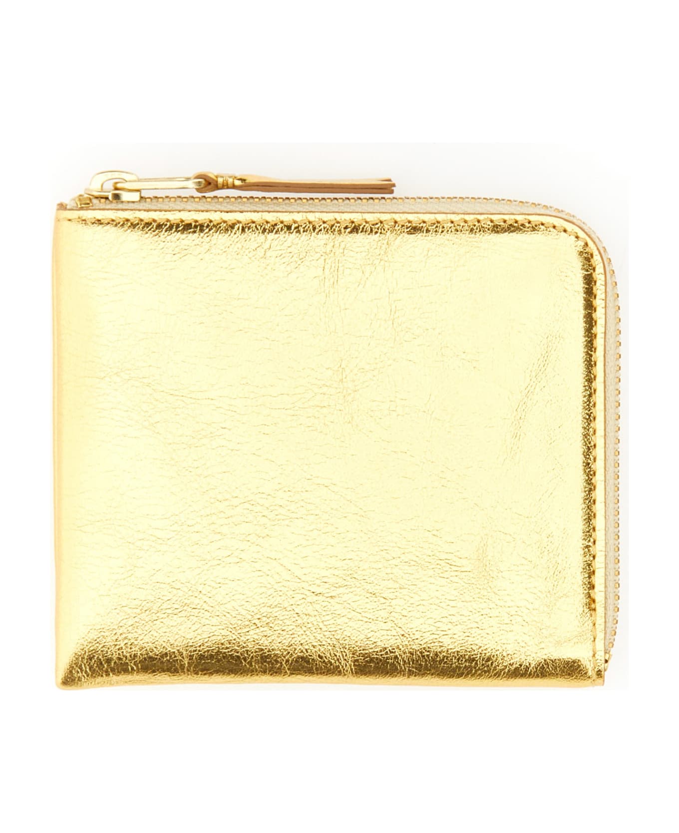 Comme des Garçons Wallet Leather Wallet - Golden 財布