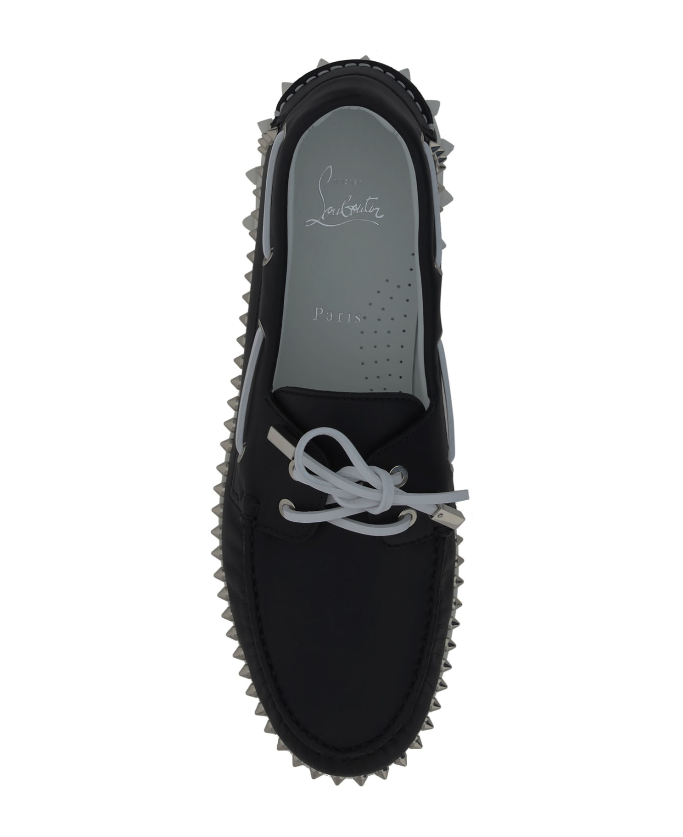 Christian Louboutin Gerockel Boat Shoes - Black/silver