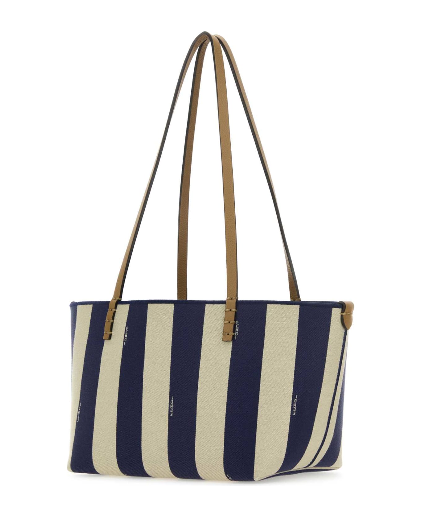 トートバッグ Fendi Fendi Embroidered Fabric Small Roll Reversible Shoppin Fendi Embroidered Fabric Small Roll Reversible Shopping Bag
