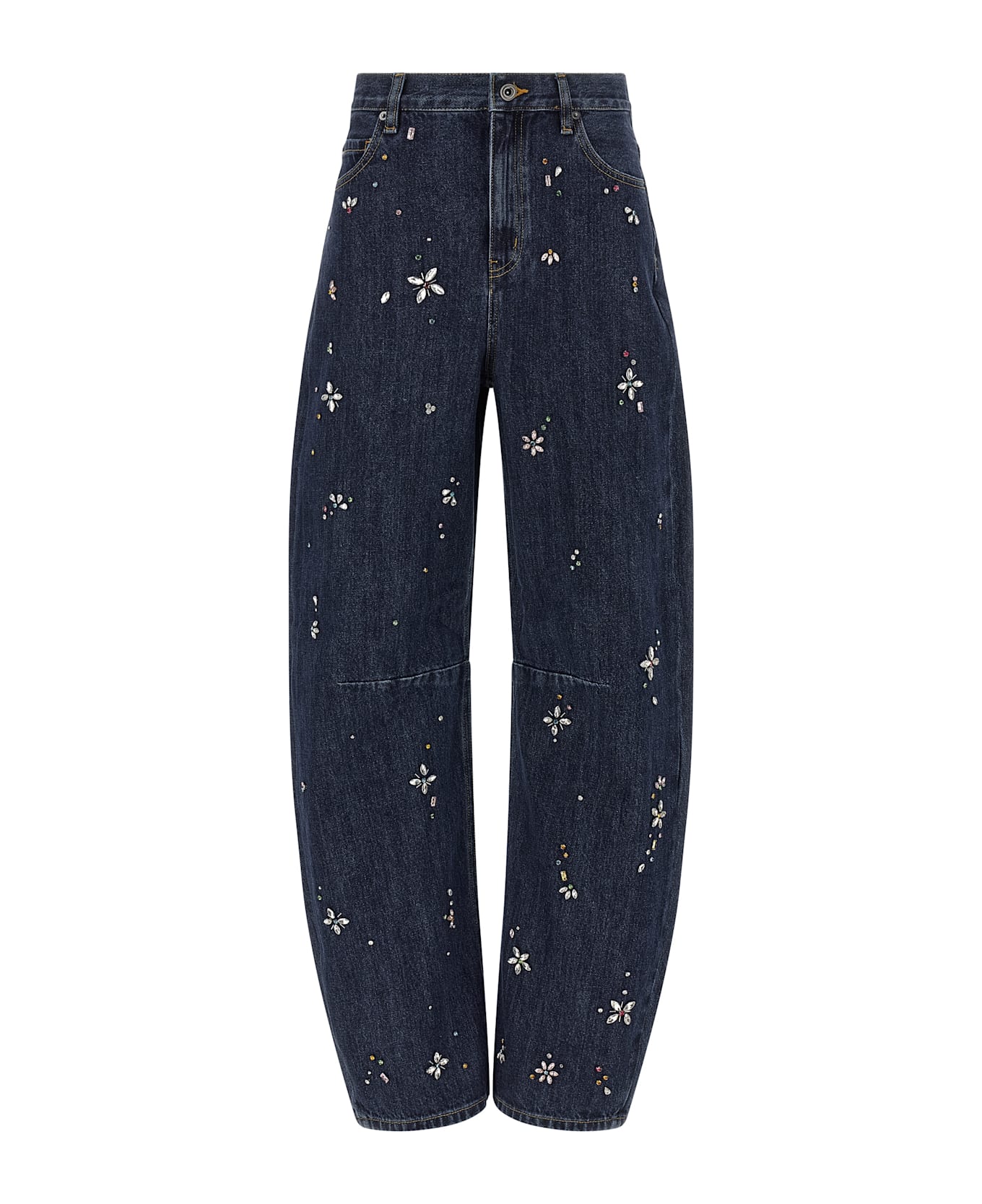 self-portrait 'barrel Leg' Jeans - Blue