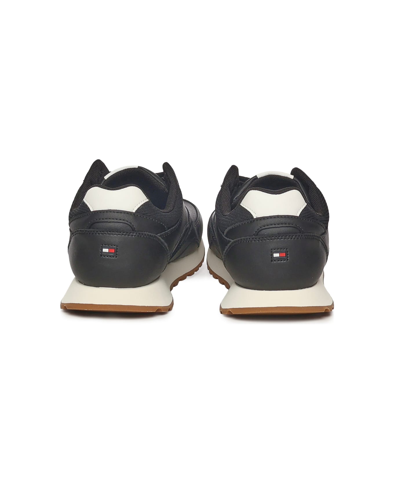 Tommy Hilfiger Leather Sneakers - Black
