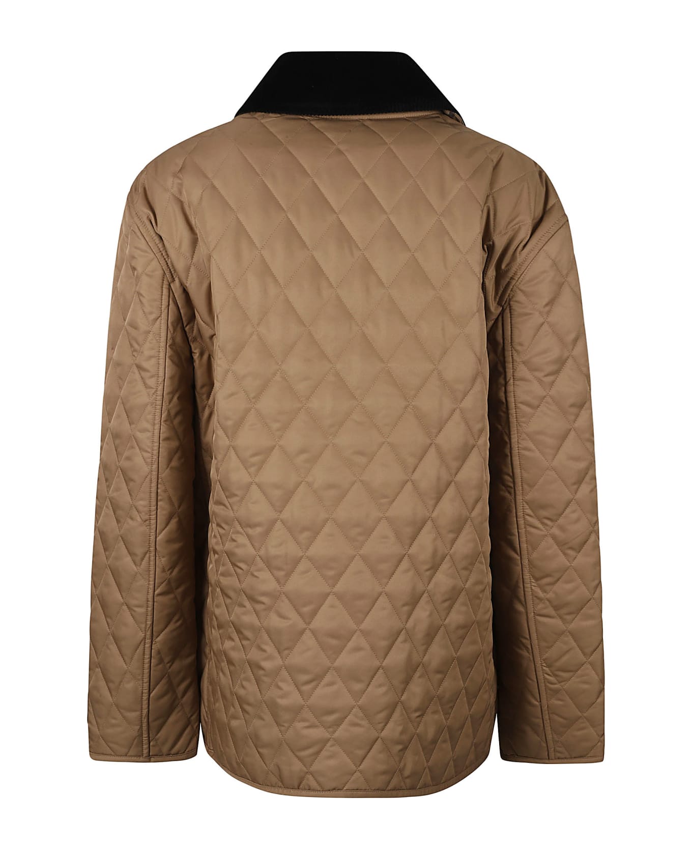 Burberry Buttoned Quilt Detail Jacket - Beige