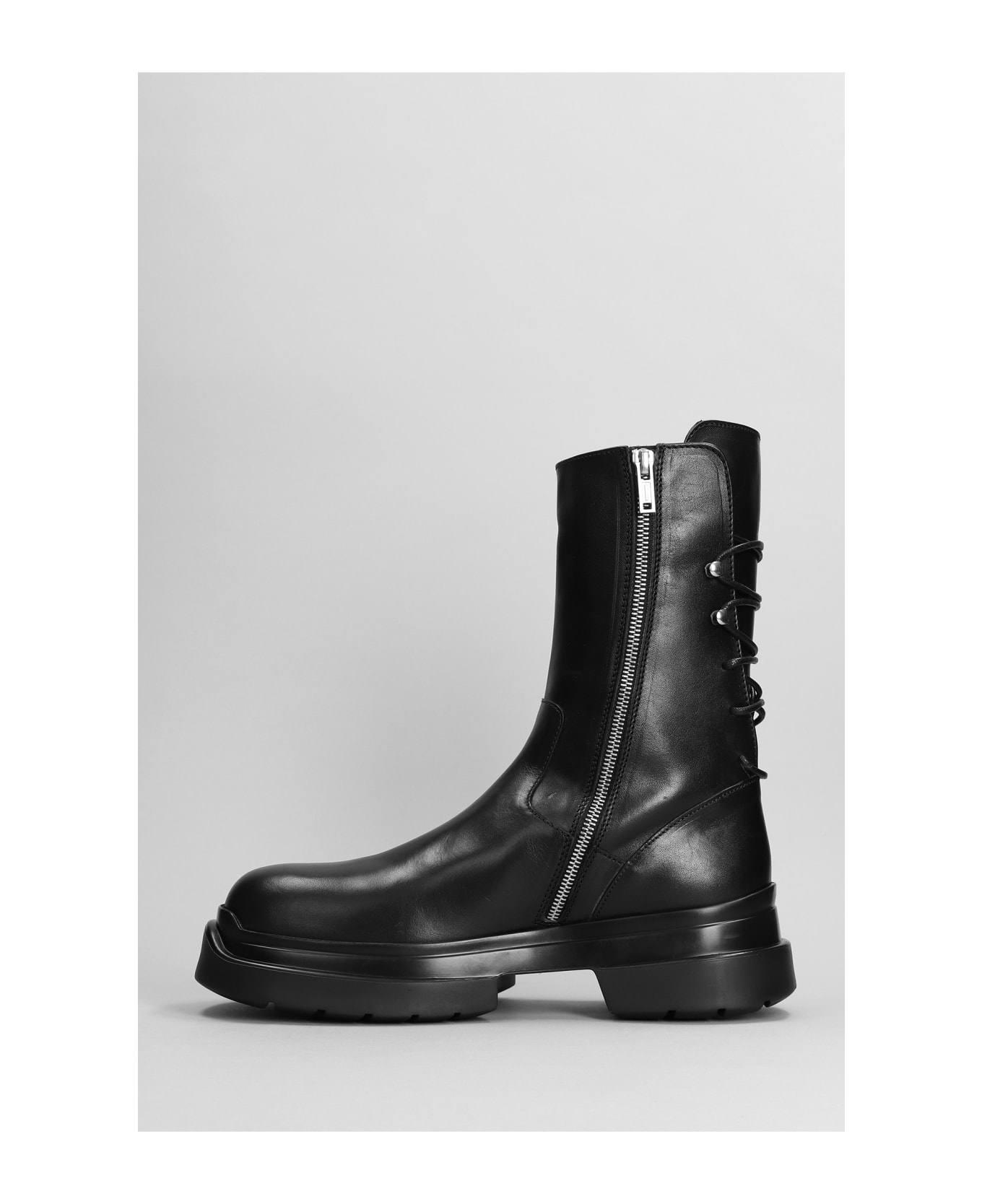 Ann Demeulemeester Ankle Boots In Black Leather - black