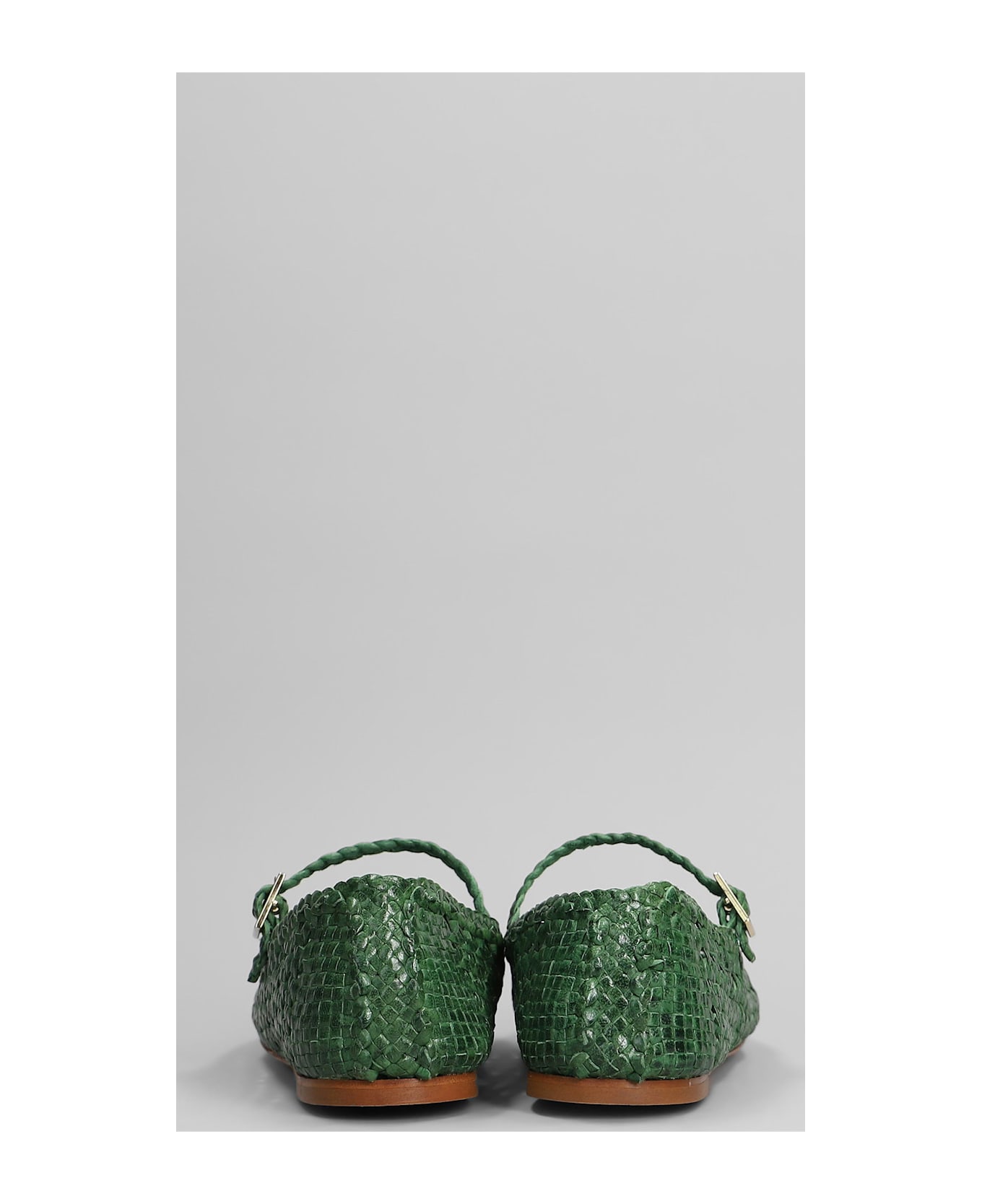 Fabio Rusconi Ballet Flats In Green Leather - green