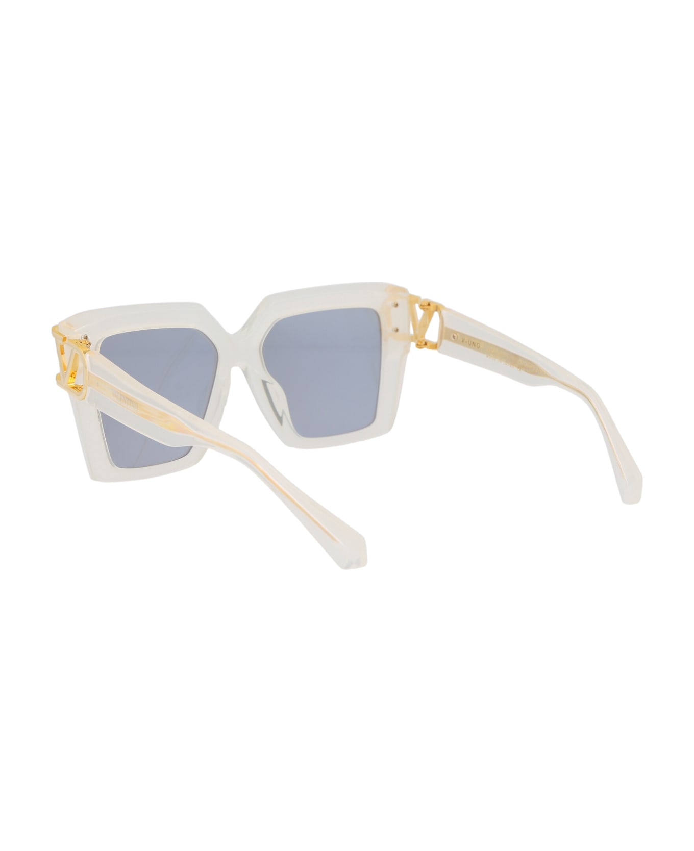 Valentino Eyewear V - Uno Sunglasses - 107C WHT - GLD