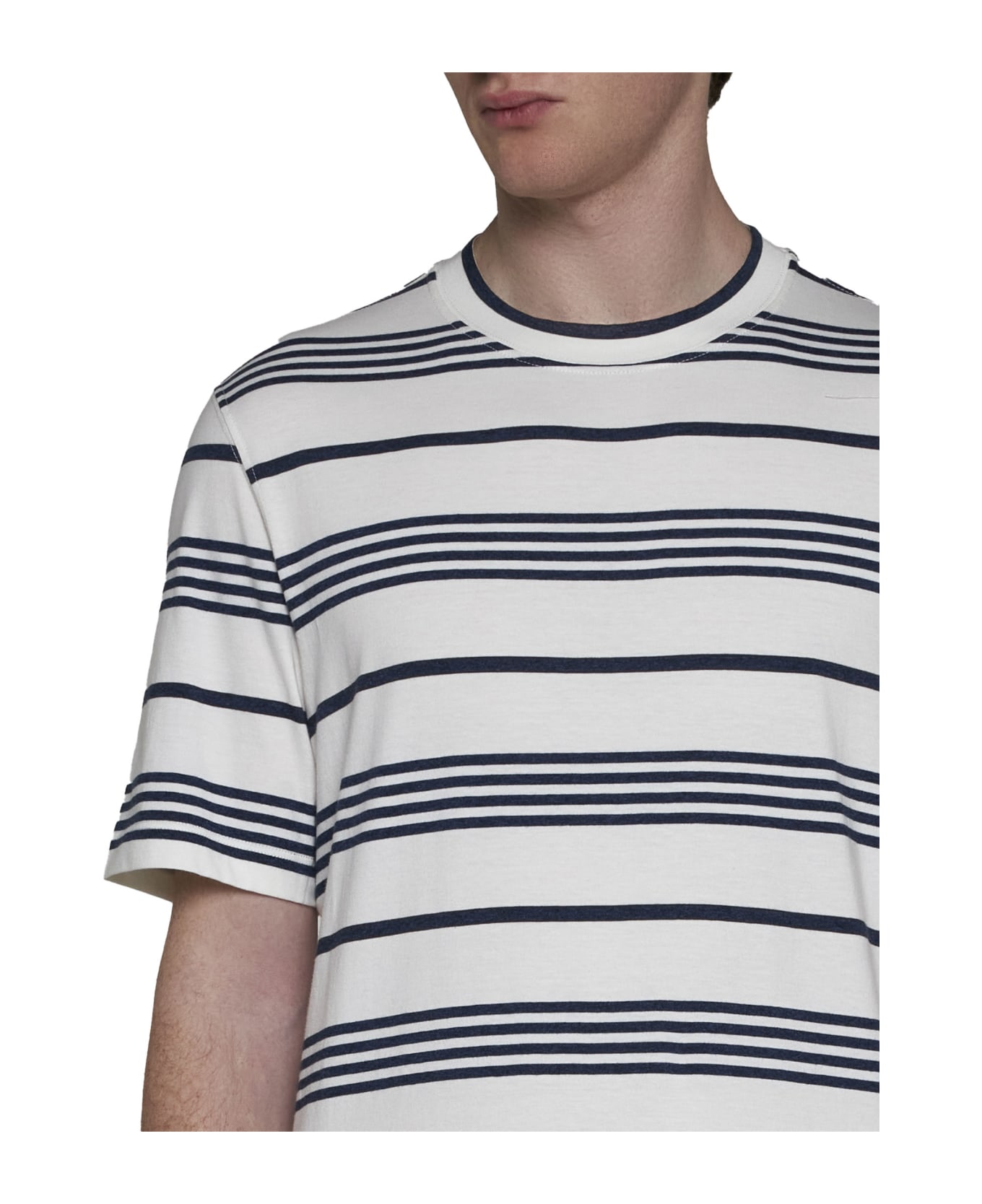 Brunello Cucinelli Striped T-shirt - White