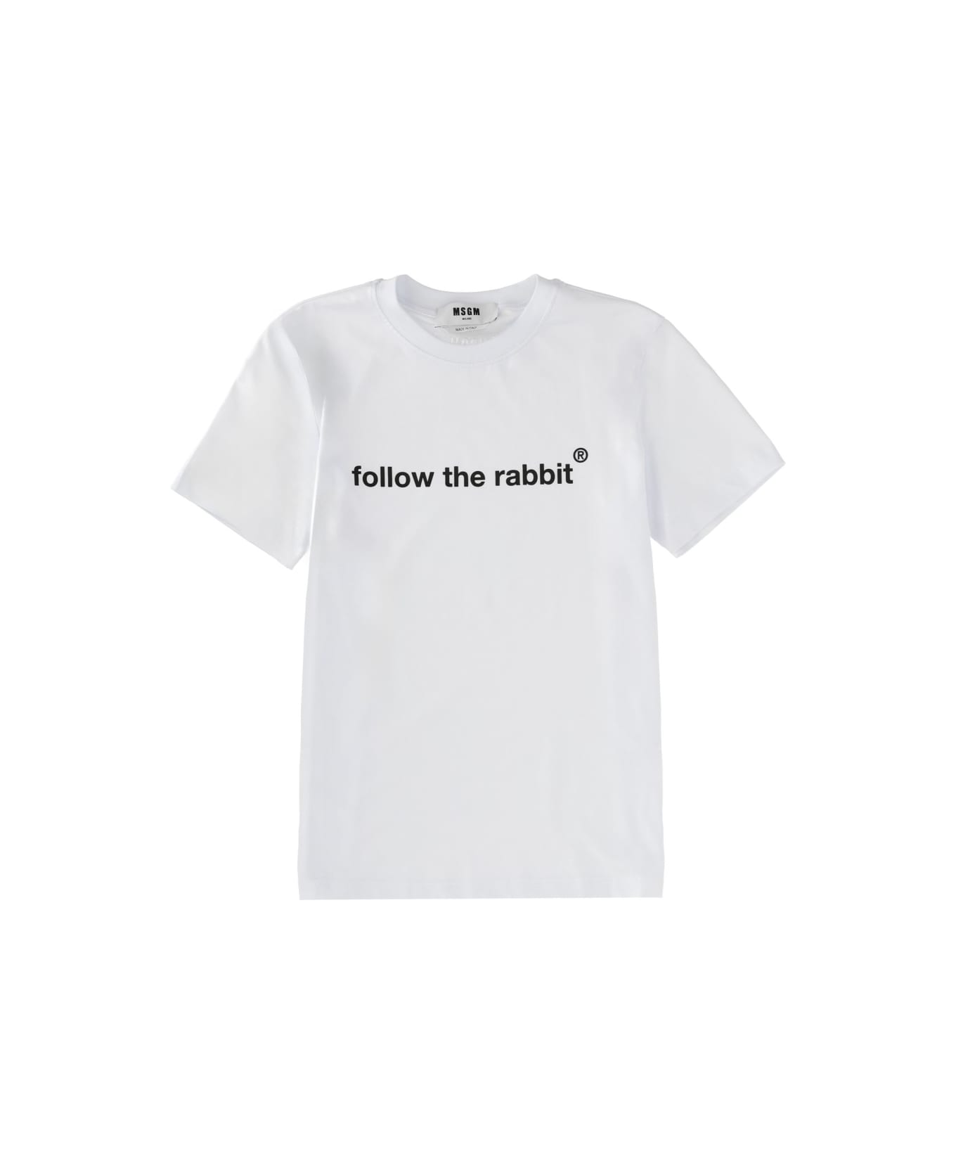 MSGM "follow The Rabbit" T-shirt - WHITE