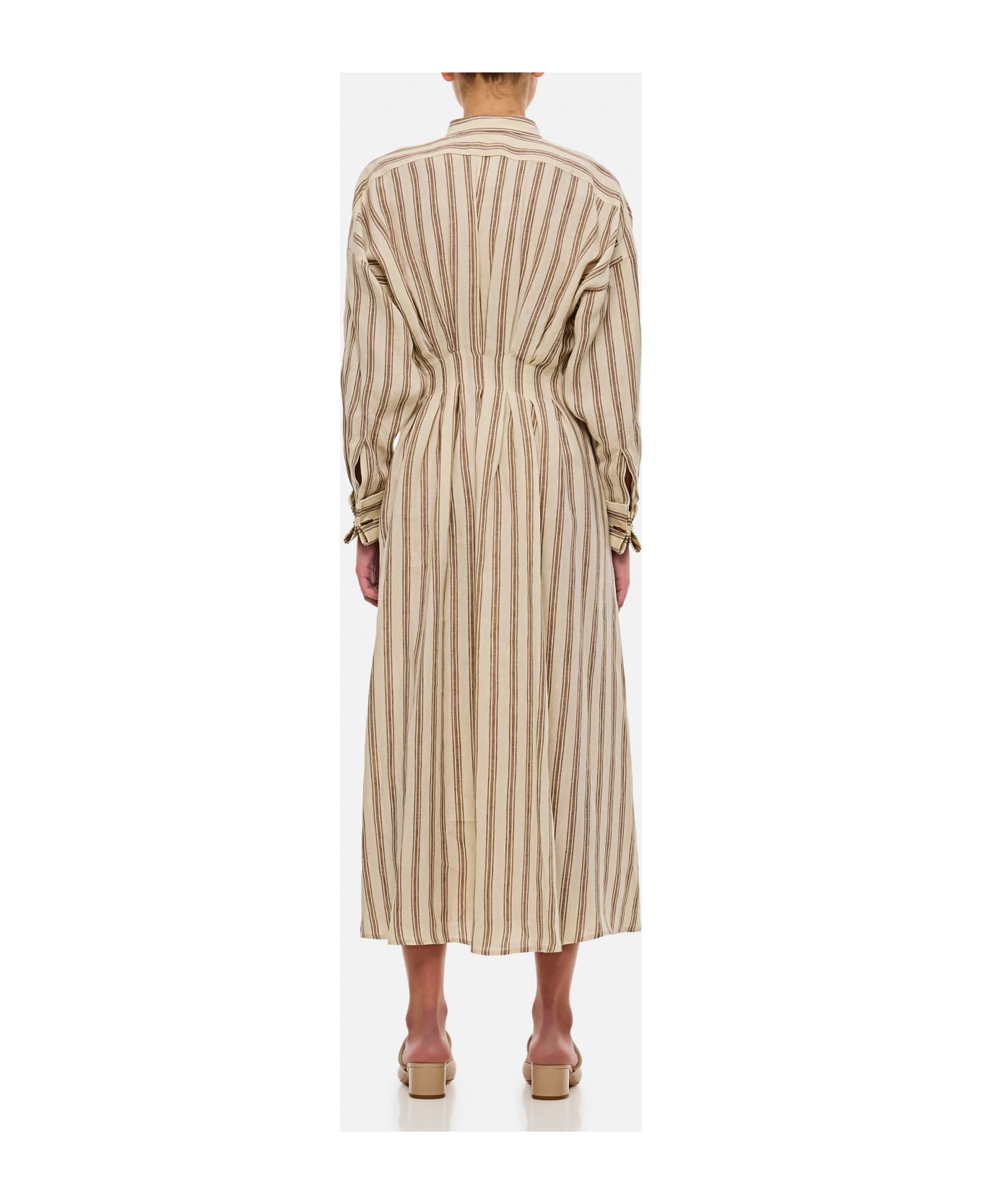Max Mara Chemisier Striped Dress - WHITE ワンピース＆ドレス