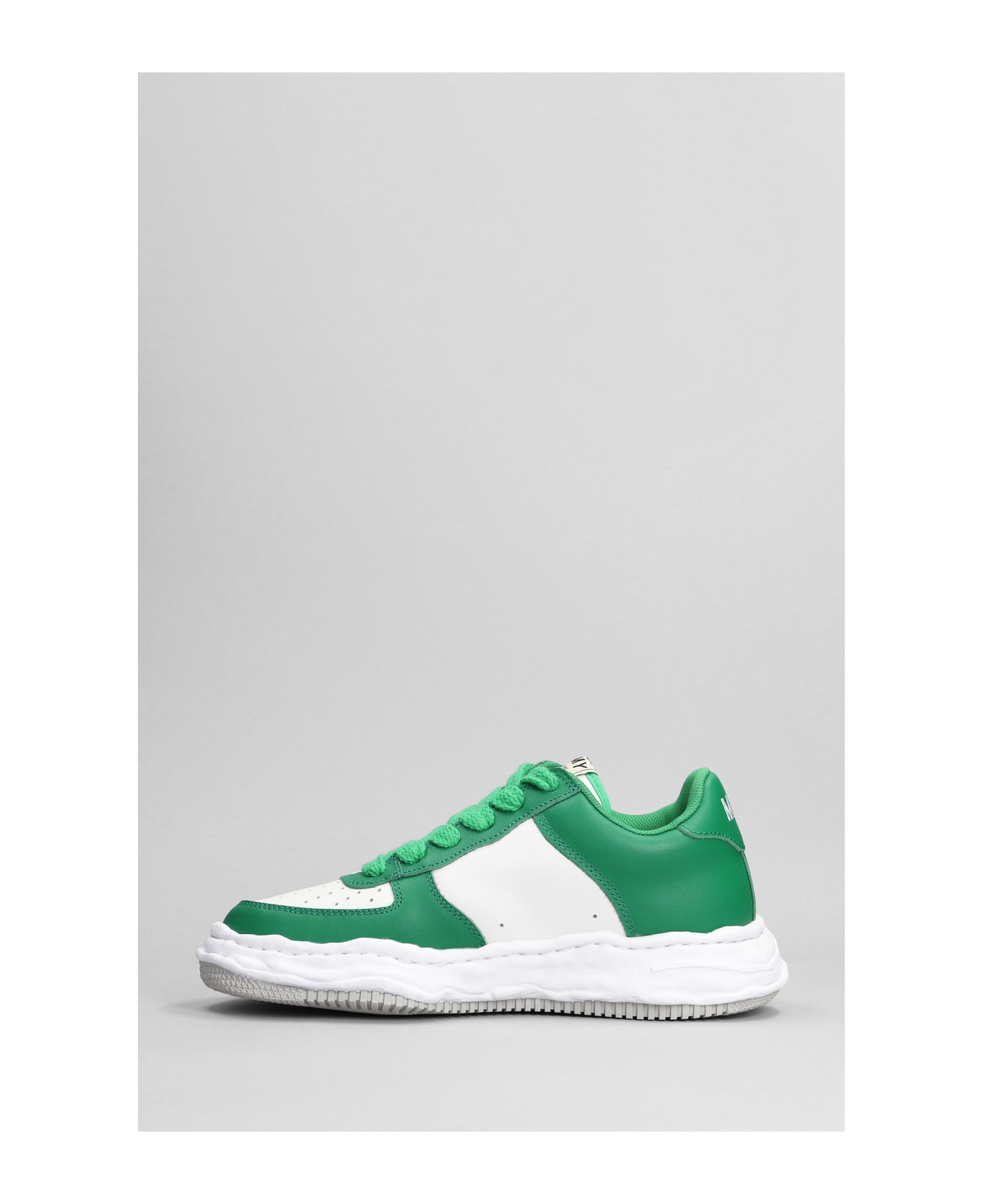 Mihara Yasuhiro Waney Sneakers In Green Leather - green スニーカー
