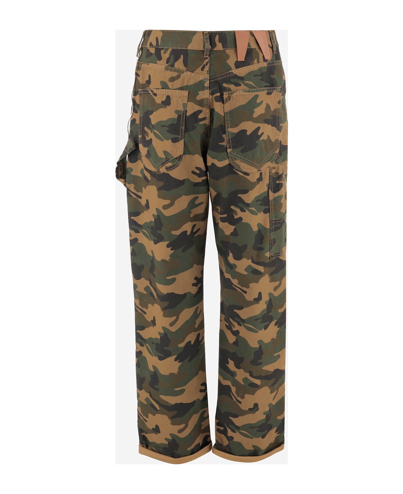 DARKPARK Camouflage Cotton Cargo Trousers - BROWN