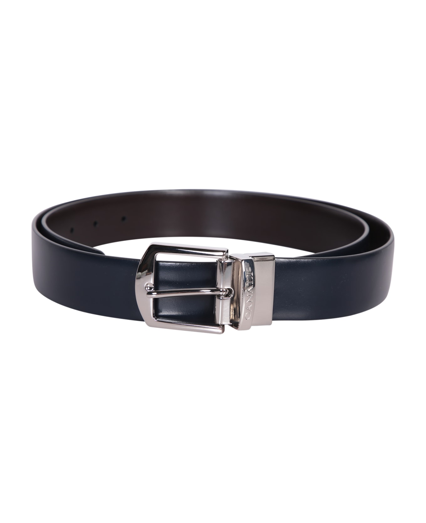 Canali Double-sided Blue/black Belt - Black