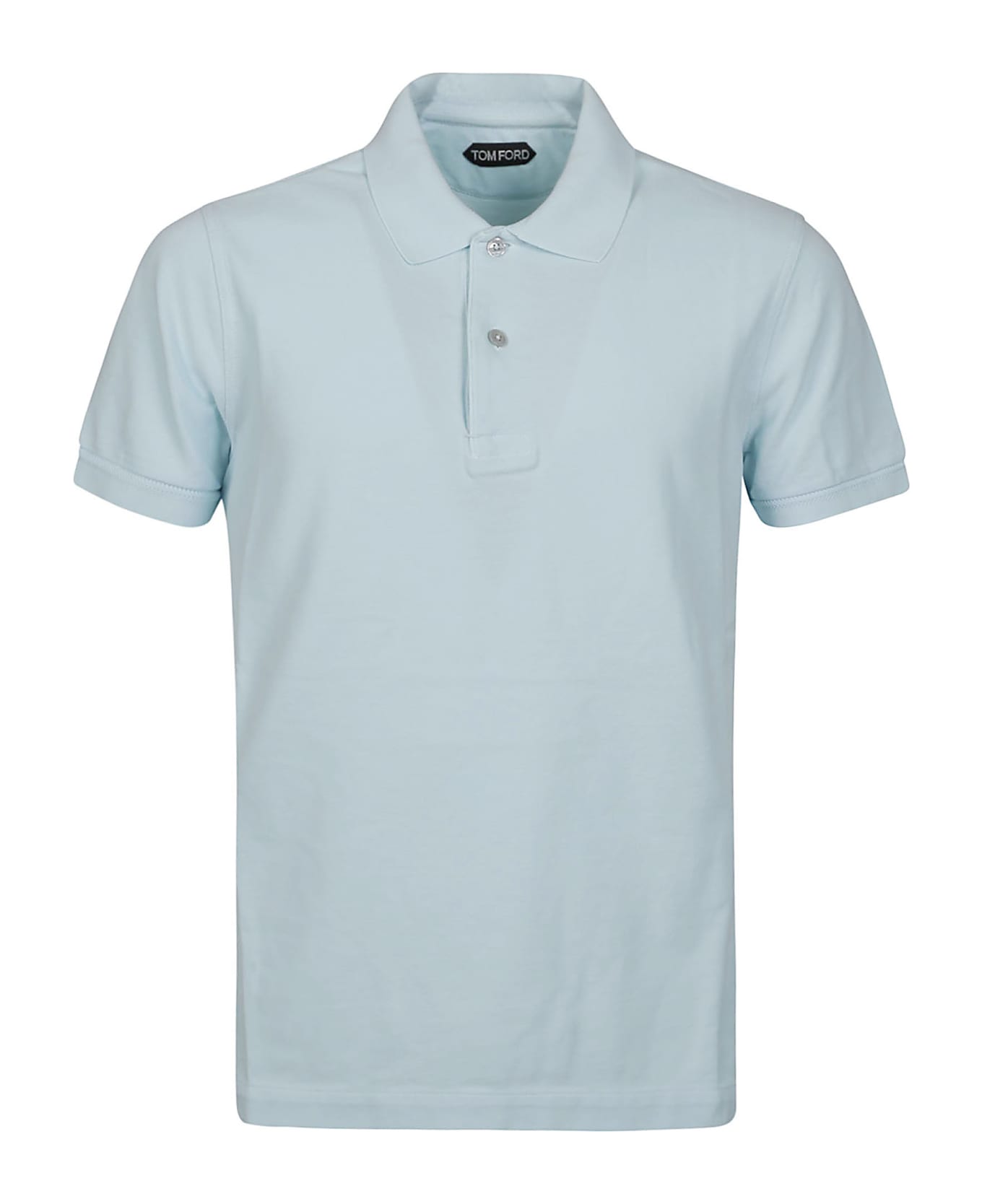 Tom Ford Tennis Piquet Short Sleeve Polo Shirt - Crystal Blue