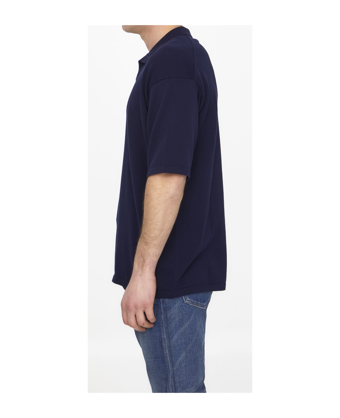 Roberto Collina Blue Cotton Polo Shirt - BLUE ポロシャツ