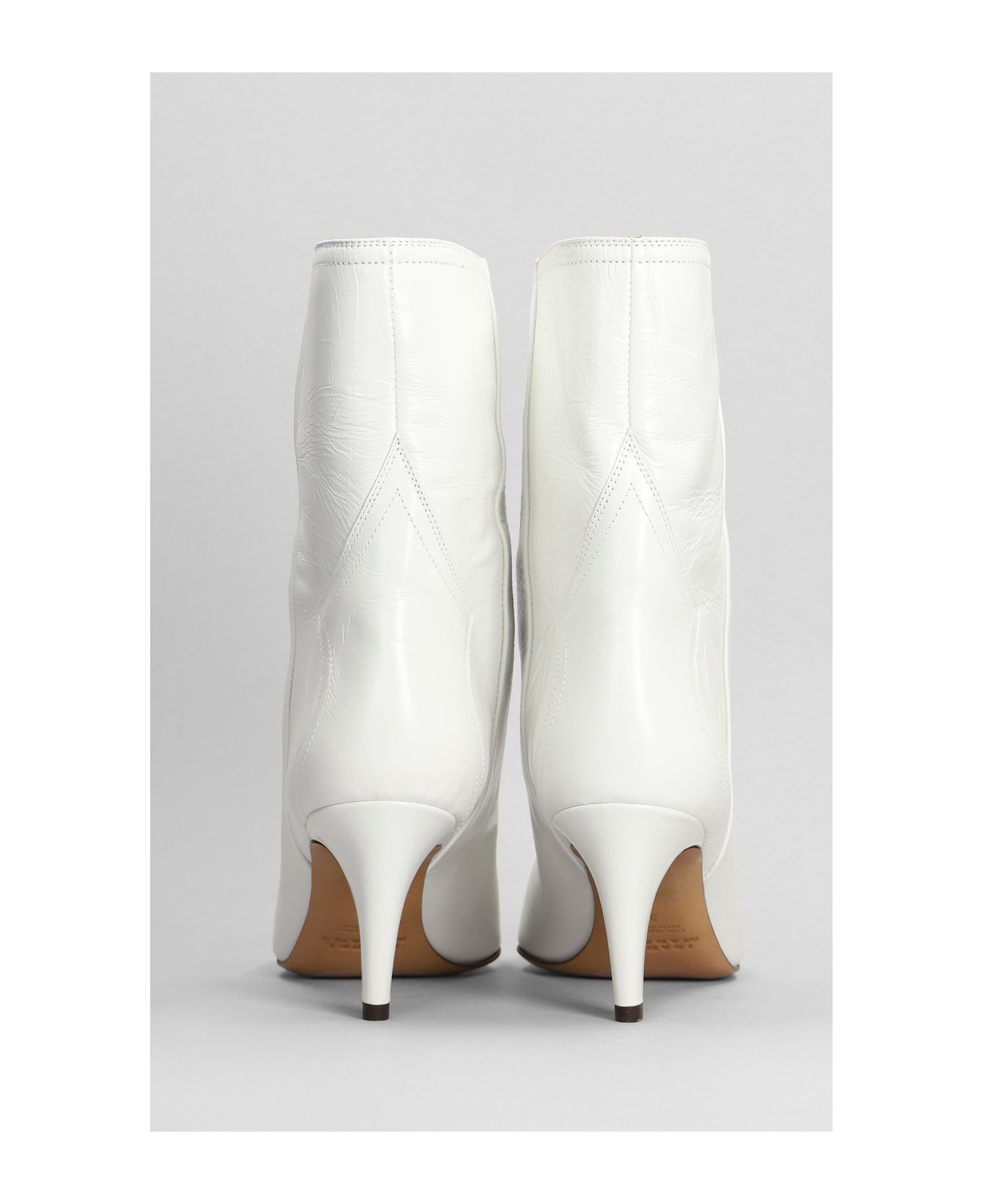 Isabel Marant Dytho High Heels Ankle Boots - WHITE ブーツ