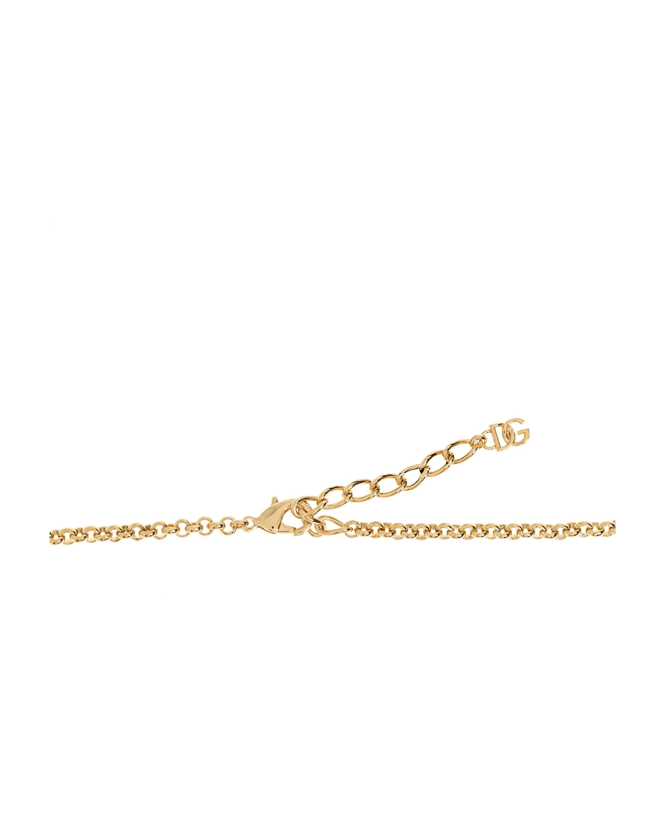 Dolce & Gabbana Collana Cuore Dg Strass - Oro