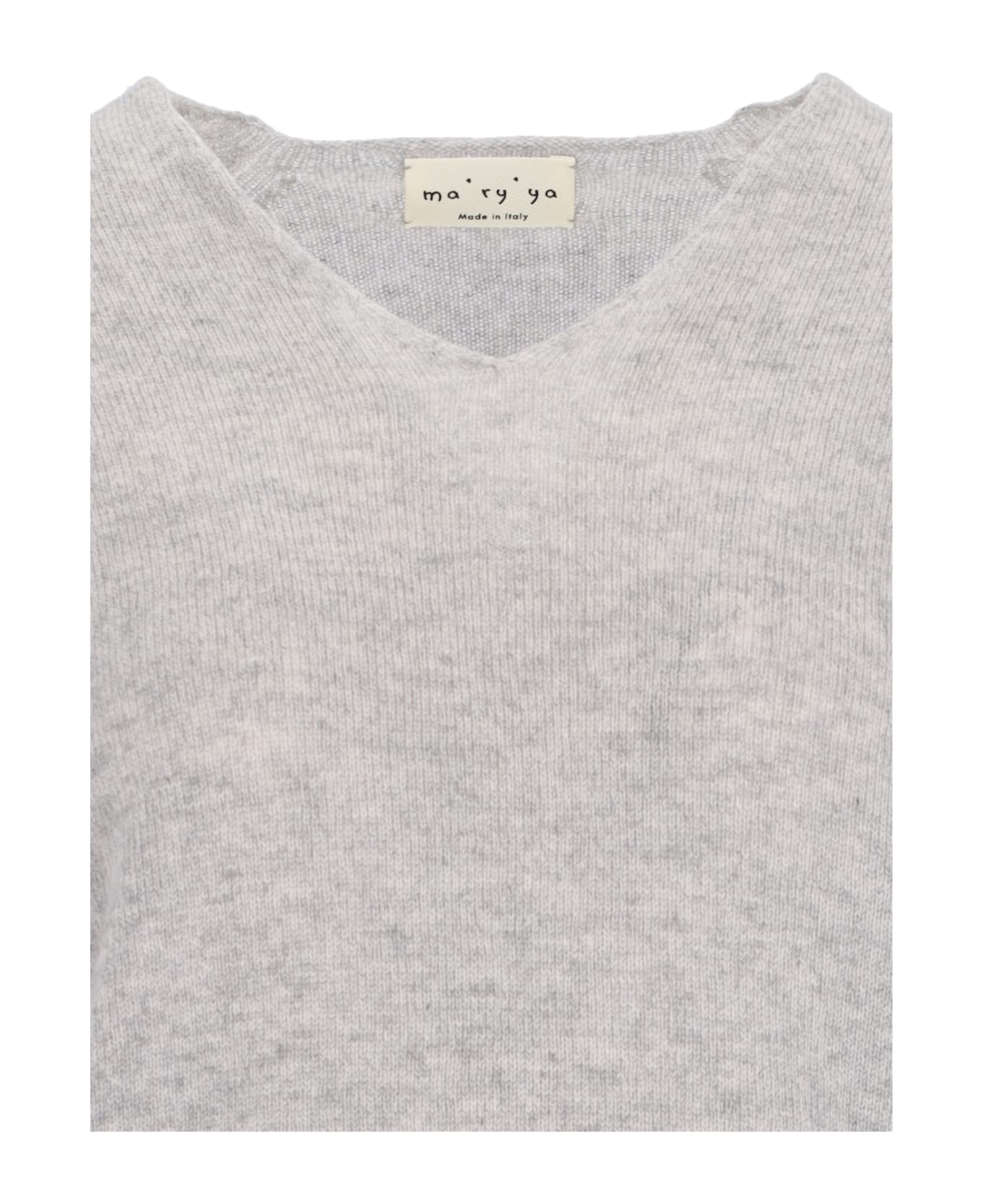 Ma'ry'ya V-neck Sweater - Gray