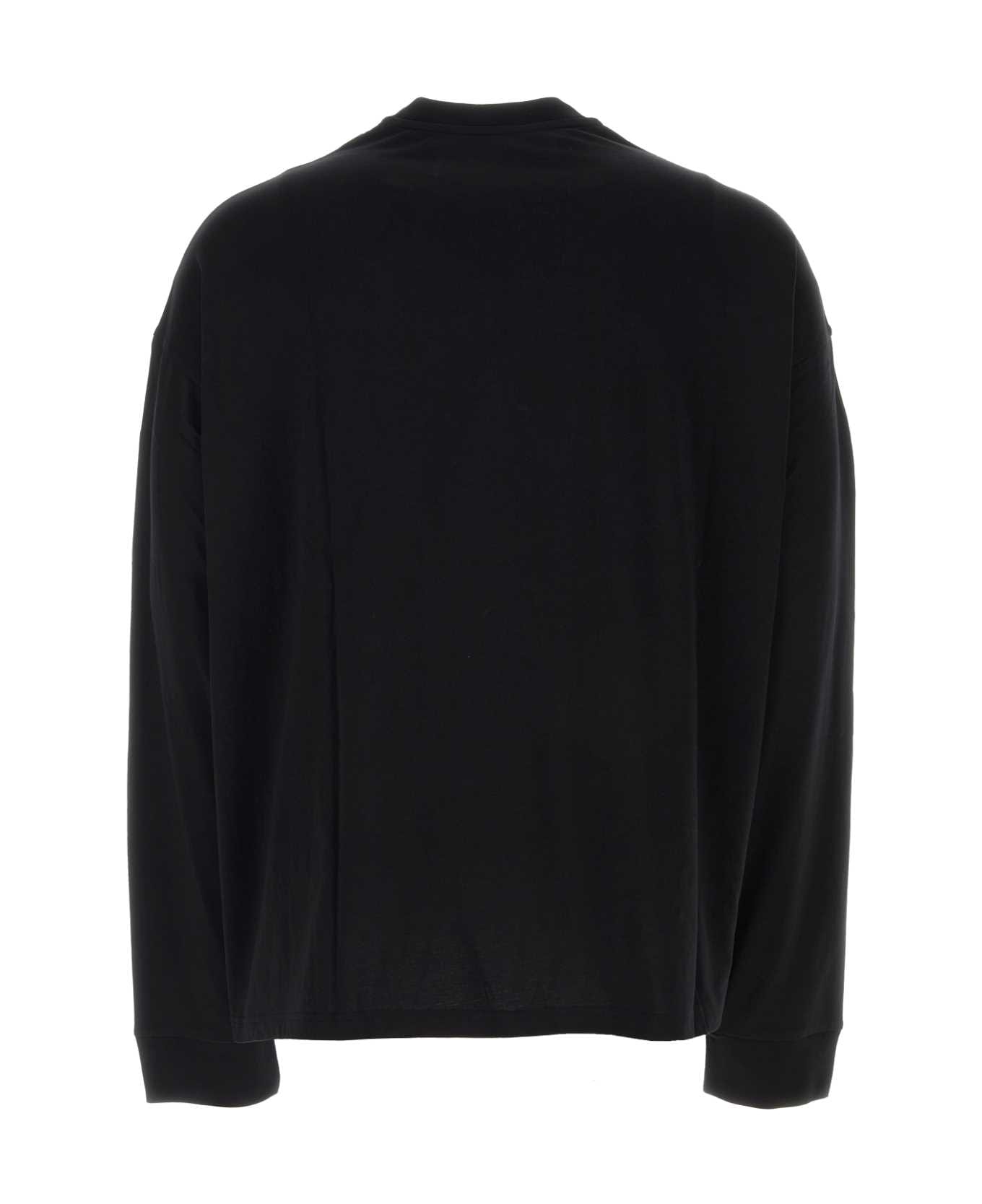 Moschino Black Cotton Oversize T-shirt - FANTASIANERO