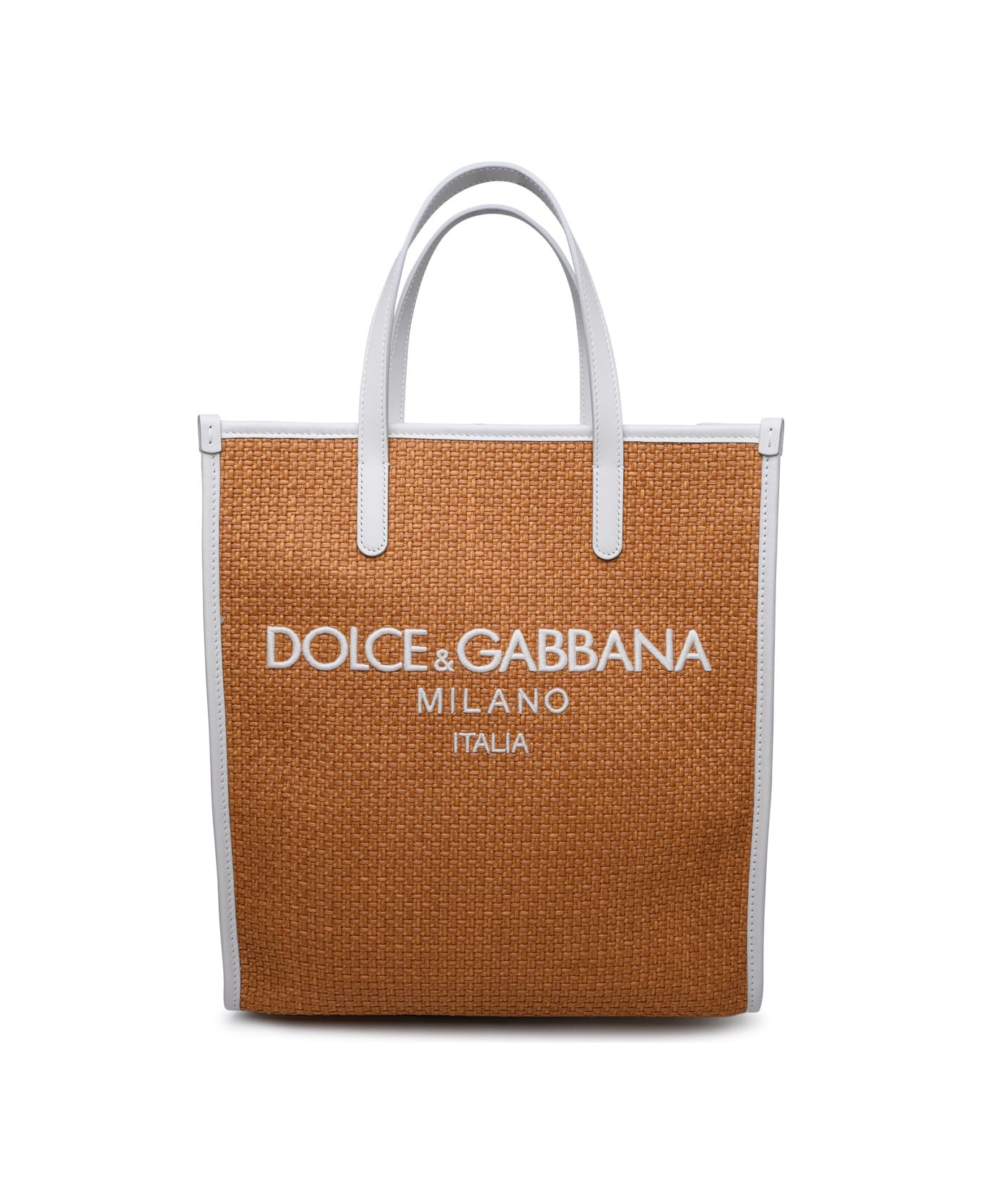 Dolce & Gabbana Logo Embroidered Tote Bag - Ecru トートバッグ