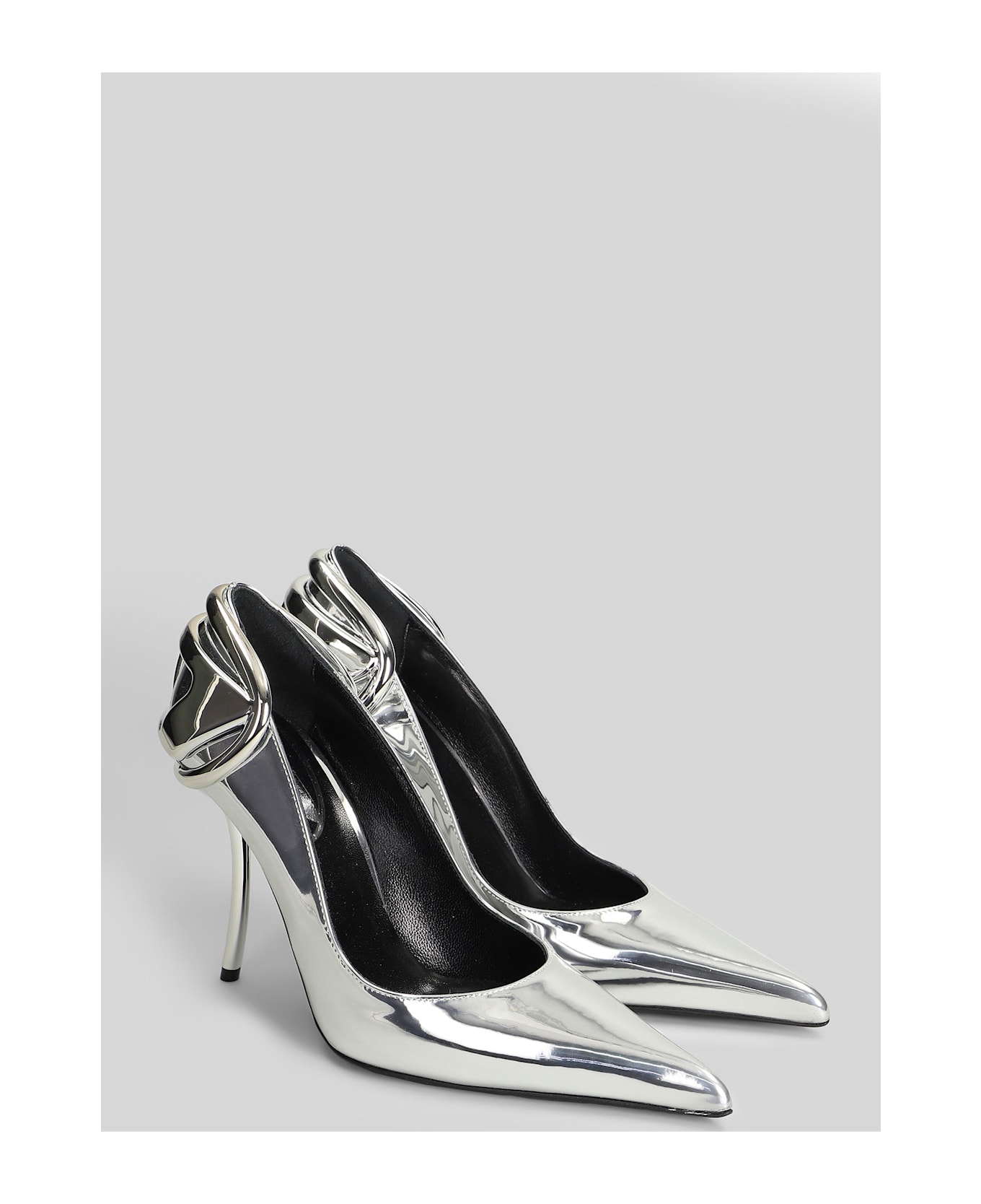 Diesel Ten&half Pumps In Silver Polyester - silver